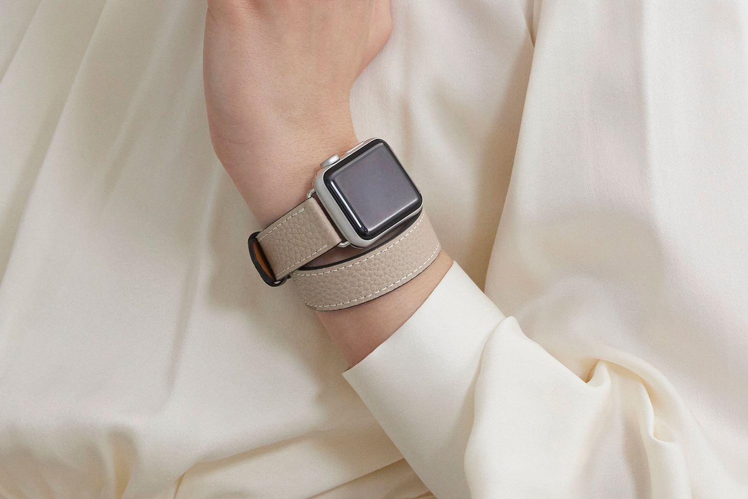 【38mm/40mm/41mm/42mm, 二重巻き】Apple Watch レザーバンド