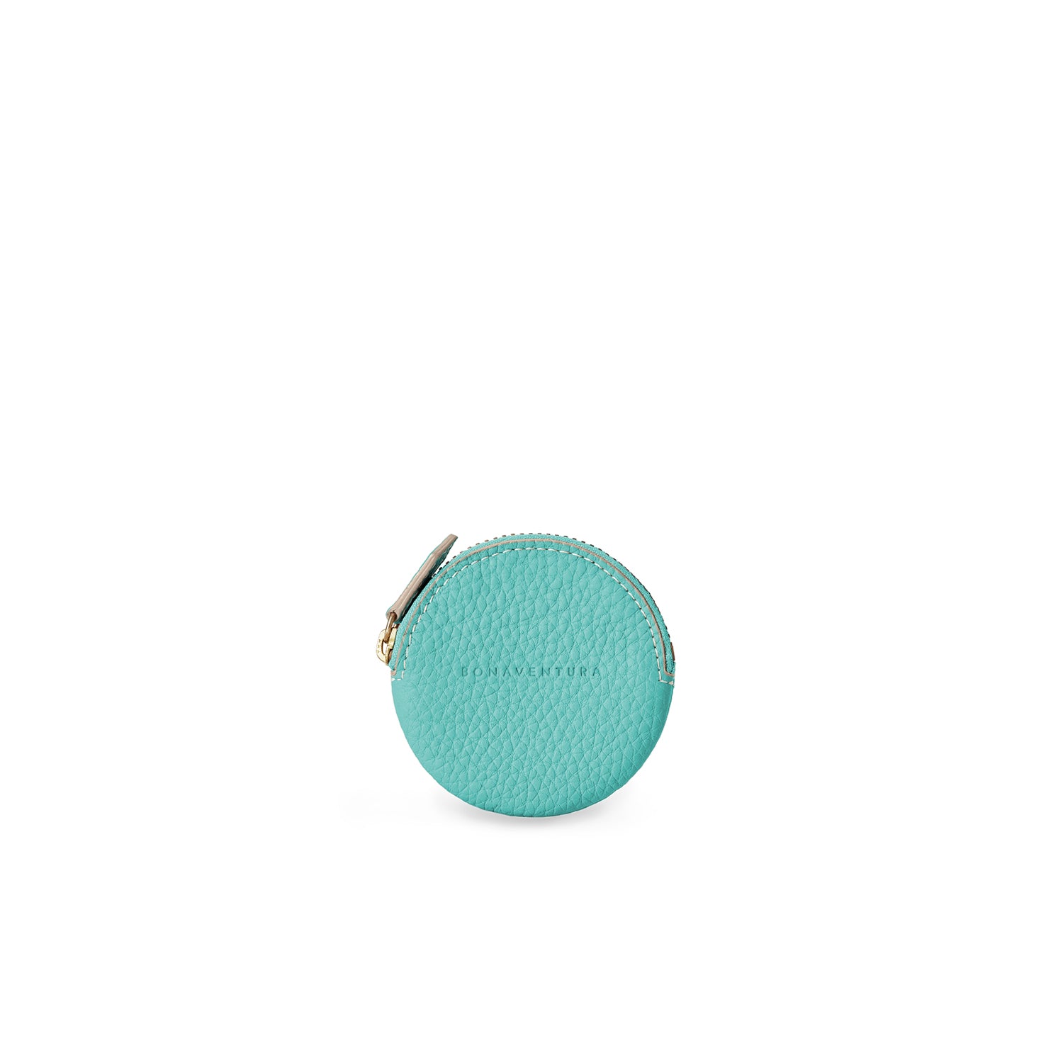 Round Coin Case In Shrink Leather