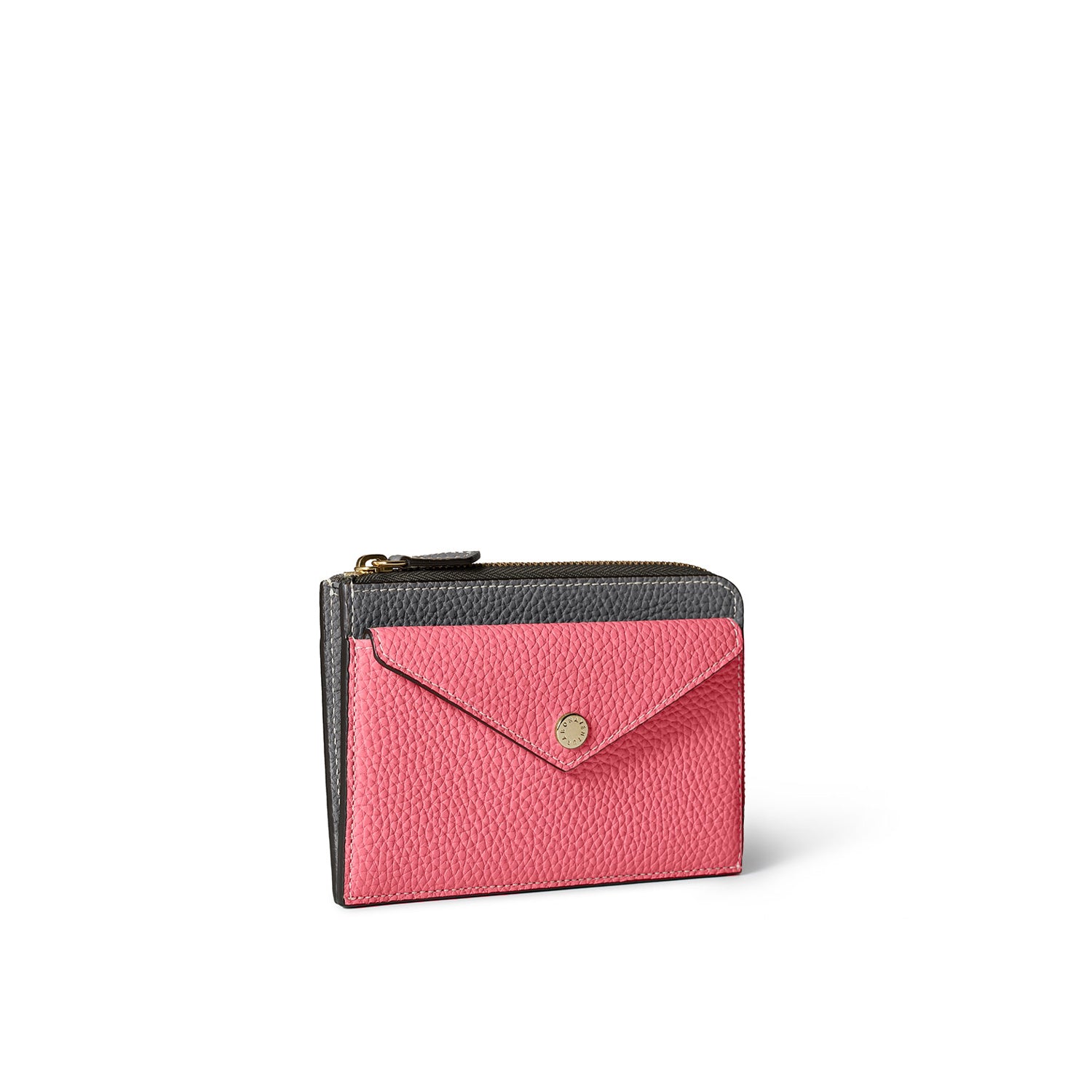 エンベロープ ミニジップ ウォレット シュリンクレザー