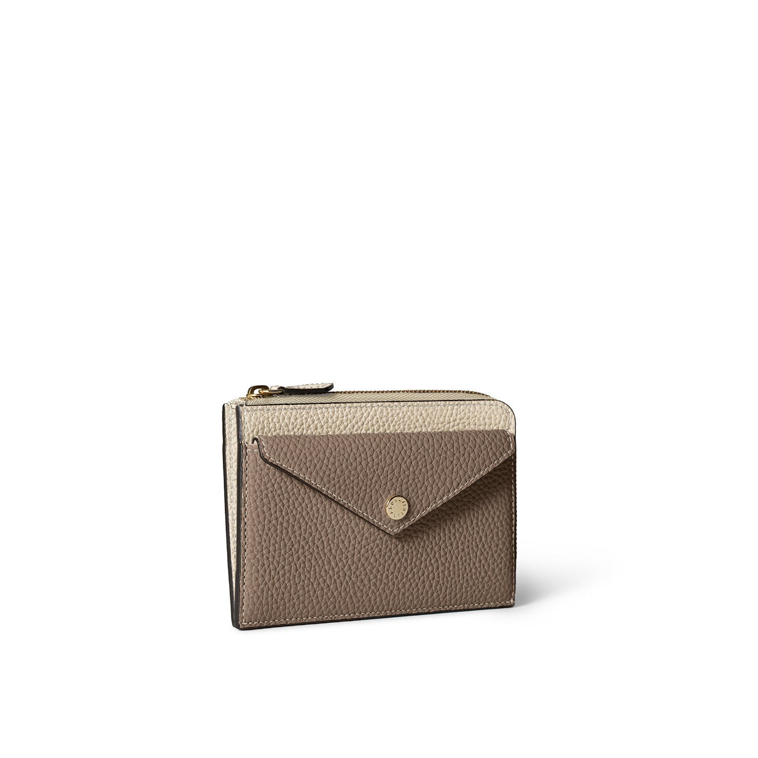 Envelope Mini-zip Wallet In Shrink Leather