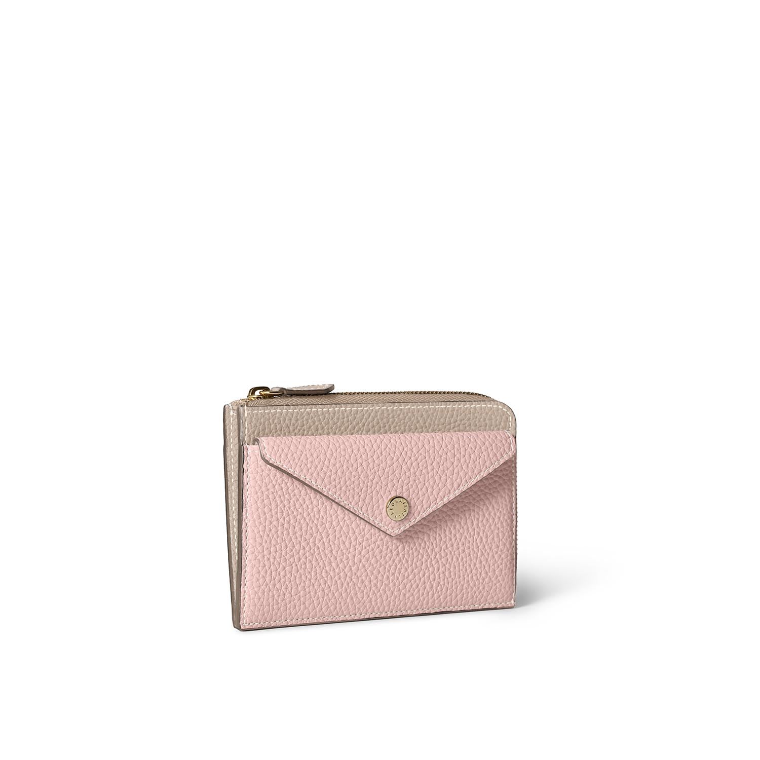 봉투 미니 지퍼 지갑 수축 가죽