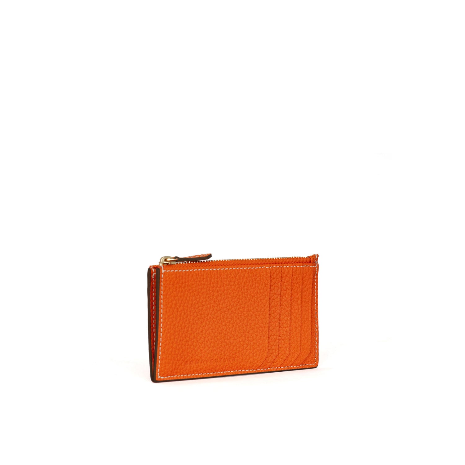 Mini Zip Wallet In Shrink Leather