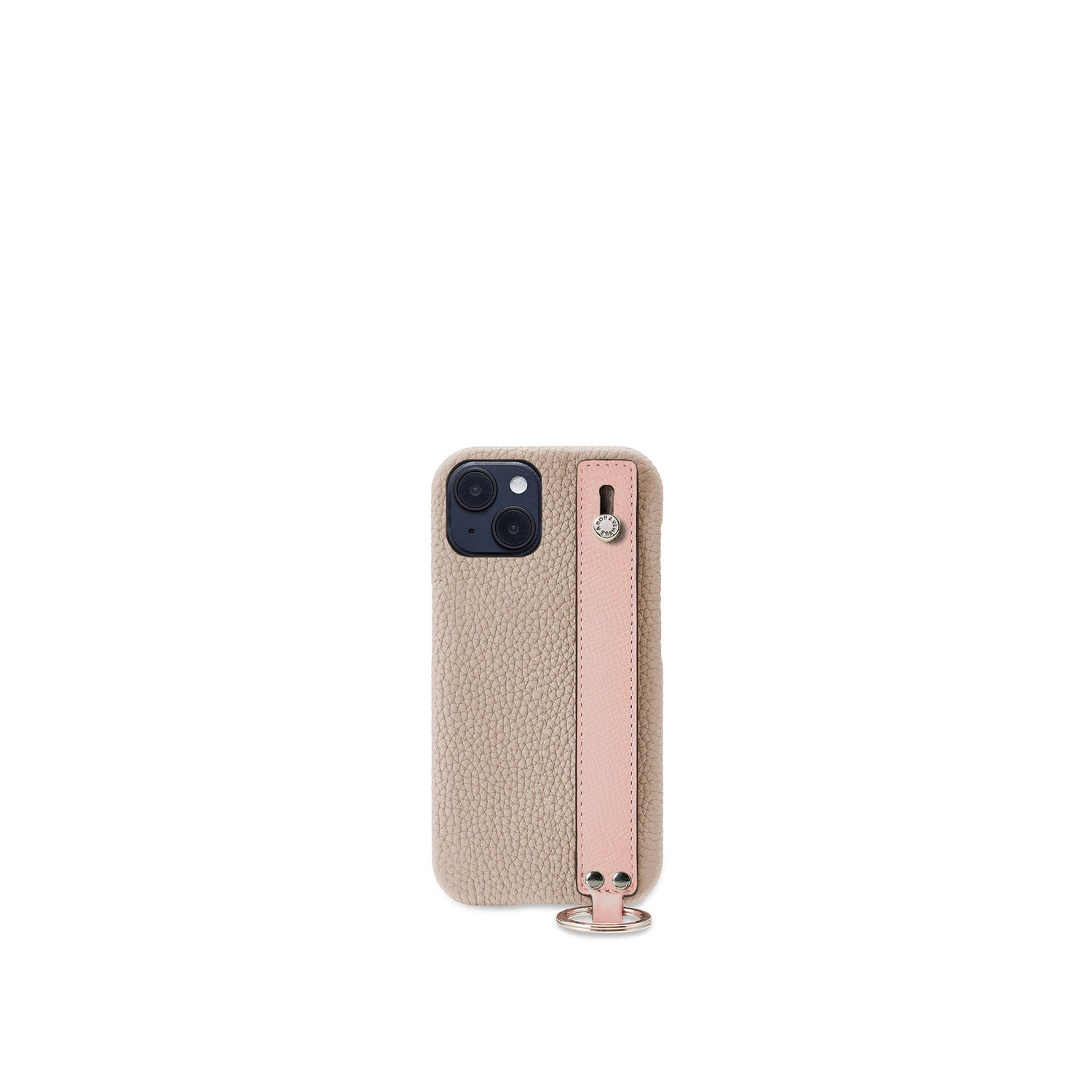 (iPhone 14) ハンドル付き バックカバーケース シュリンクレザー