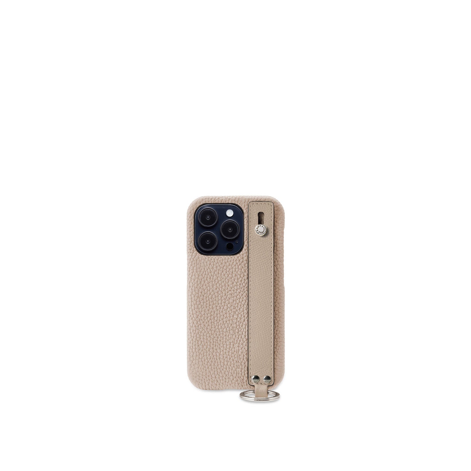 (iPhone 14 Pro) ハンドル付き バックカバーケース シュリンクレザー