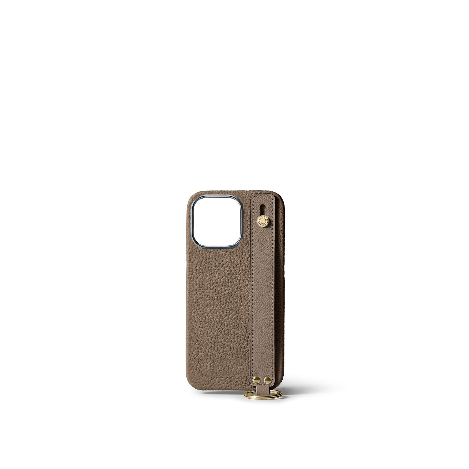 Back Cover with Handle Shrink Leather Gold (iPhone 15 Pro)