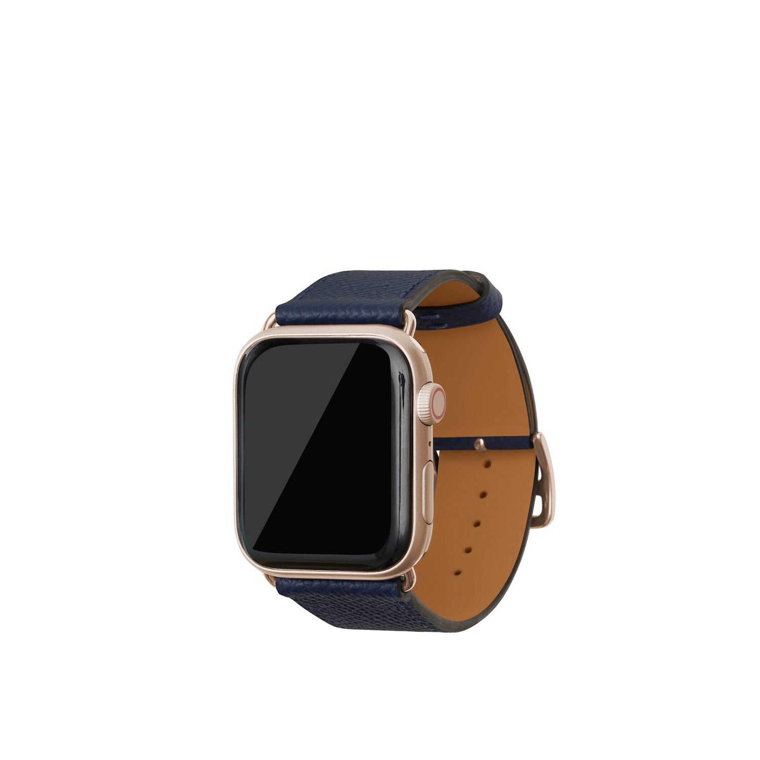 ノービレ Apple Watch レザーバンド【44mm/45mm/46mm/49mm, M/Lサイズ】 (アダプター:ゴールド)