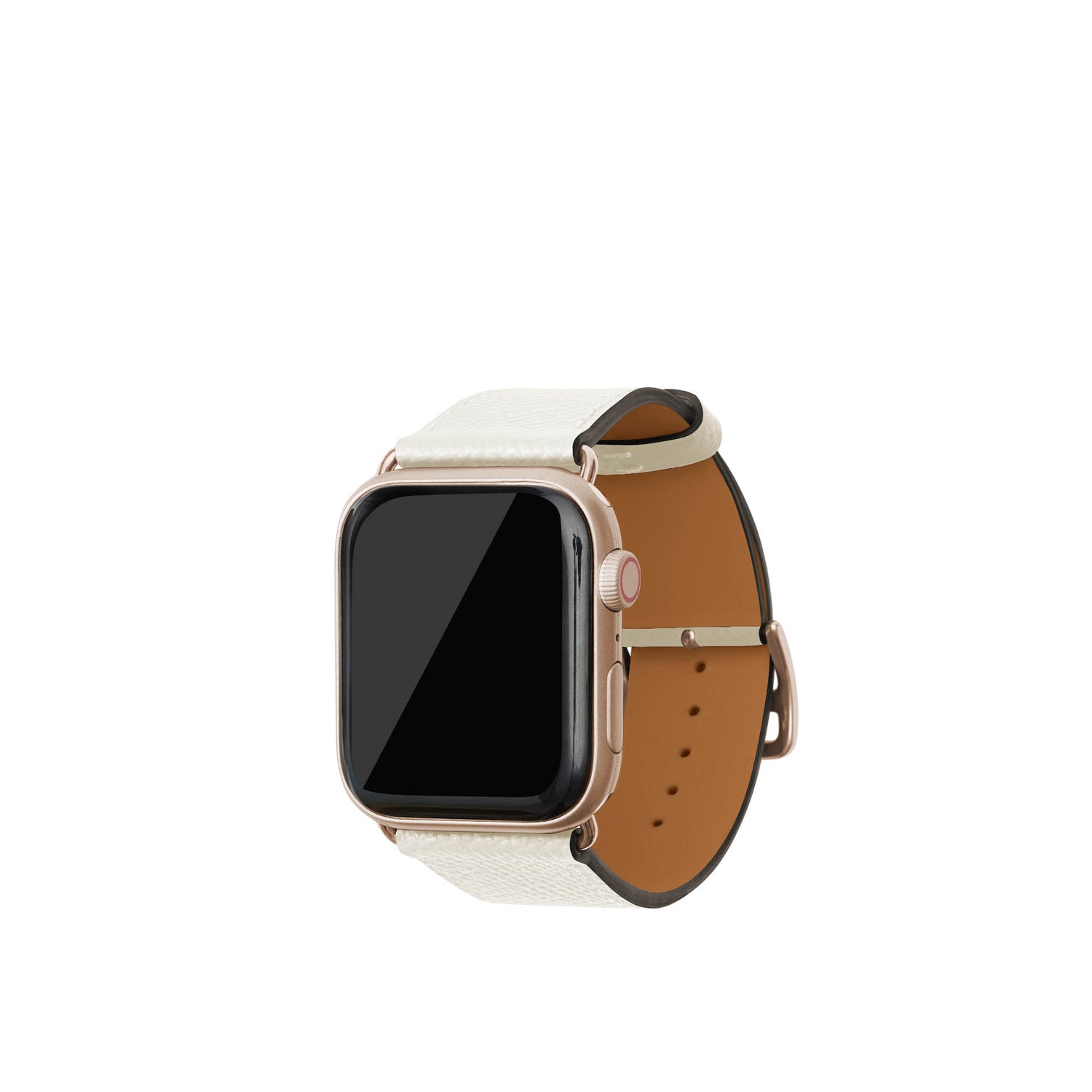 ノービレ Apple Watch レザーバンド【44mm/45mm/46mm/49mm, M/Lサイズ】 (アダプター:ゴールド)