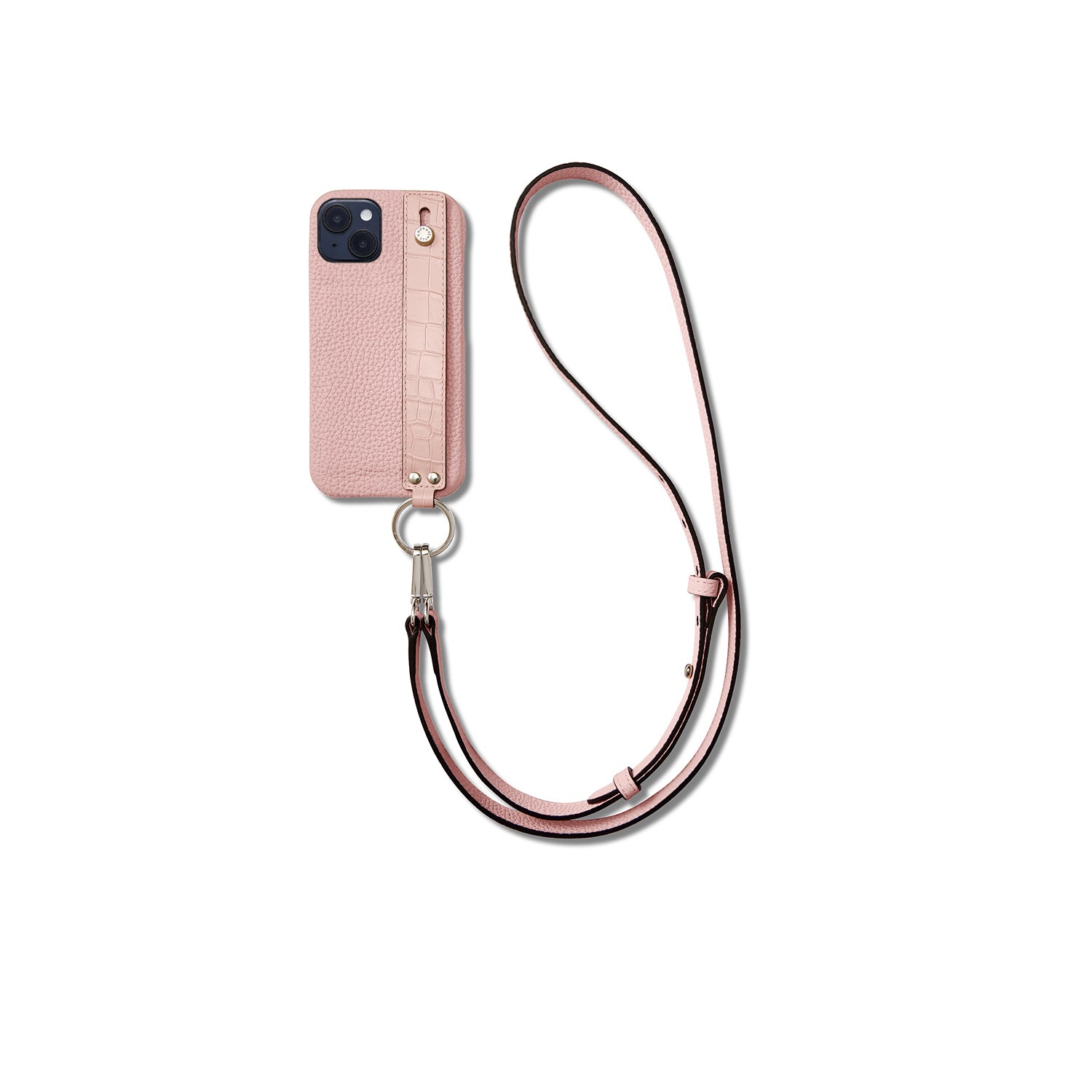 Back Cover With Handle Shoulder Strap SEt Bottalato Leather (iPhone 14)
