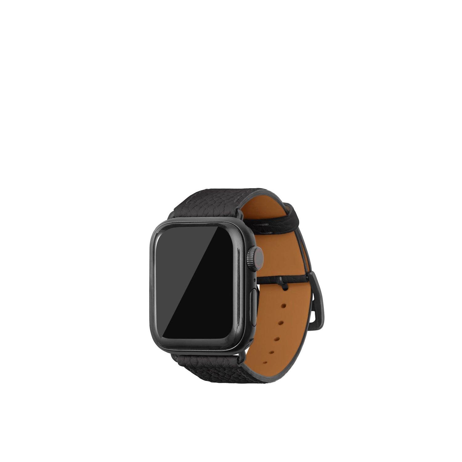 シュリンク Apple Watch レザーバンド【38mm/40mm/41mm/42mm, S/Mサイズ】 (アダプター:ブラック)