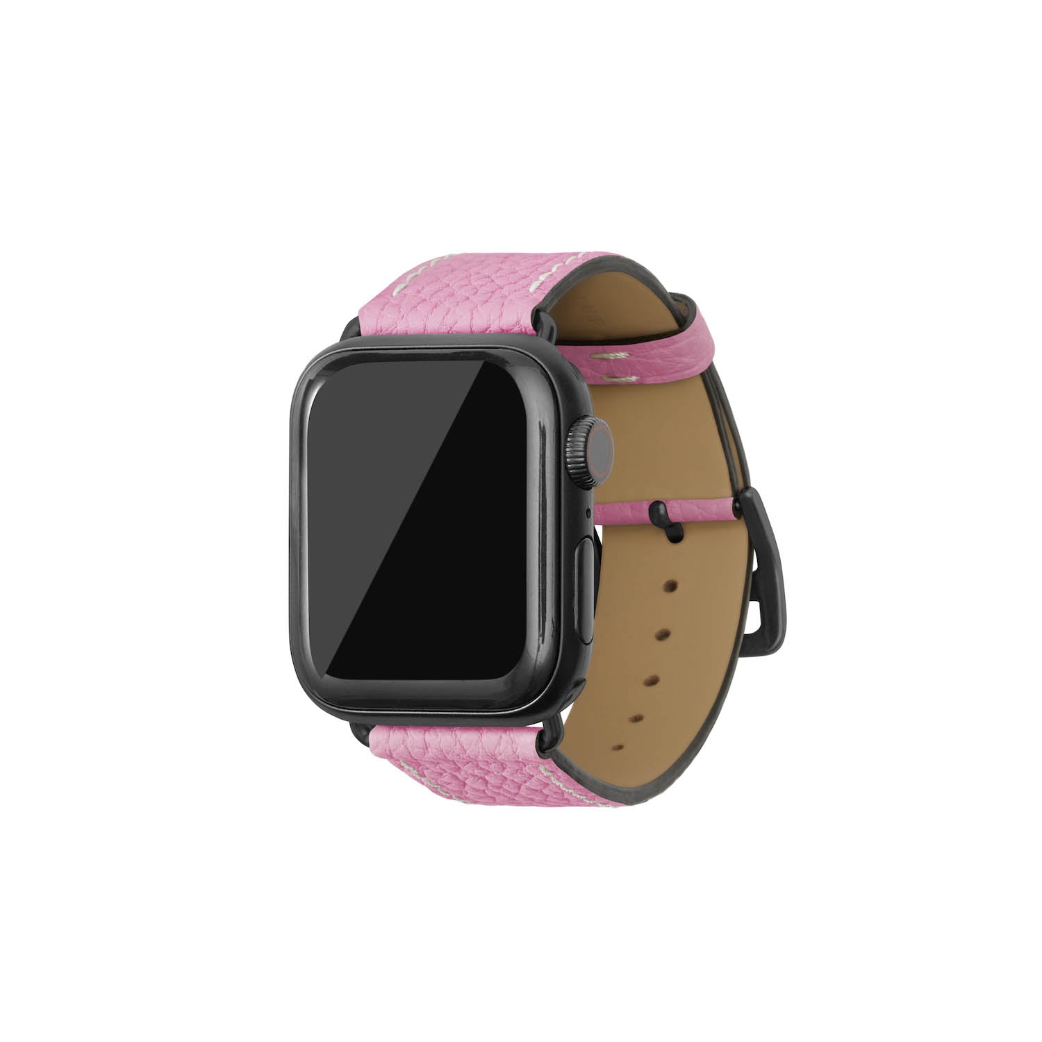 Shrink Leather Apple Watch Band S/M 38/40/41mm (Black Adapter)