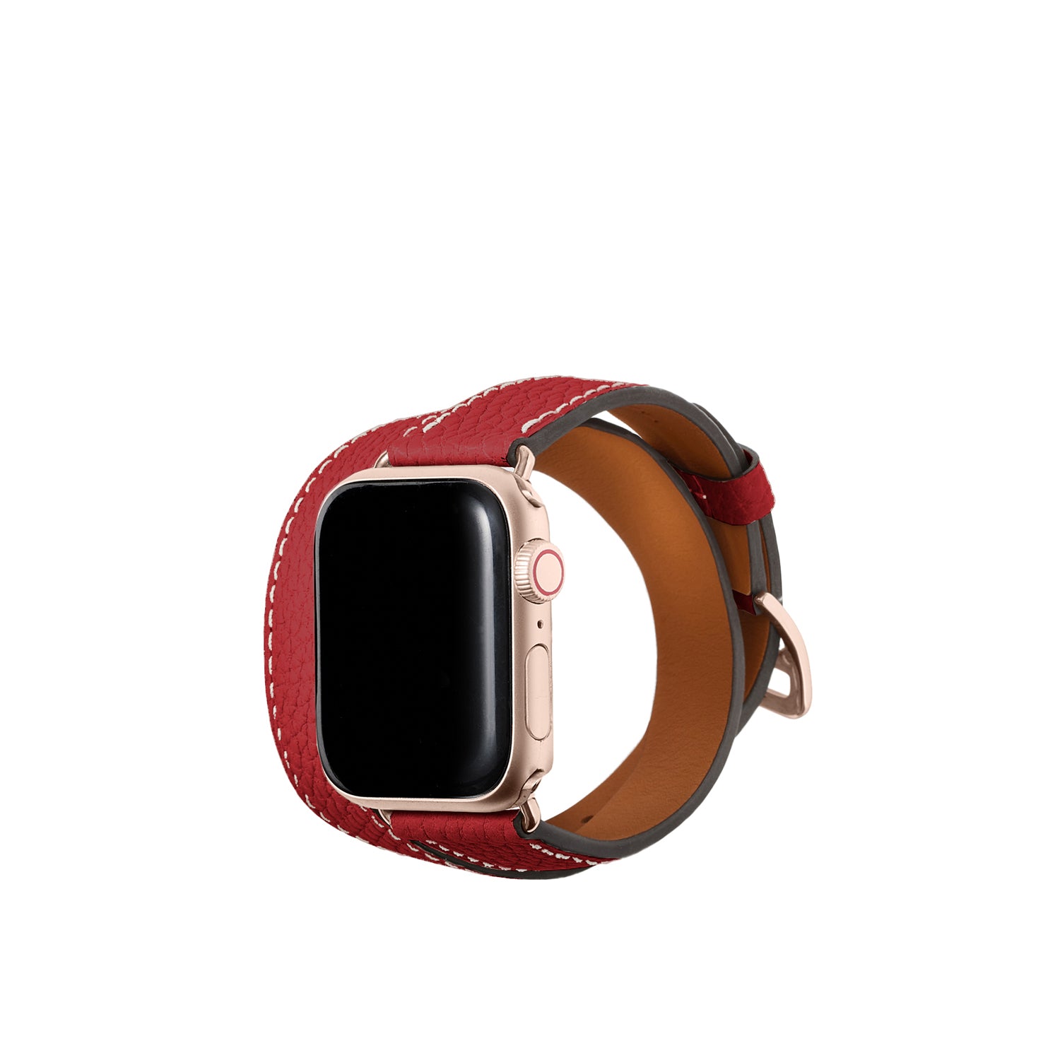 Bottalato Leather Double Tour Apple Watch Band 38/40/41mm (Gold Adapter)