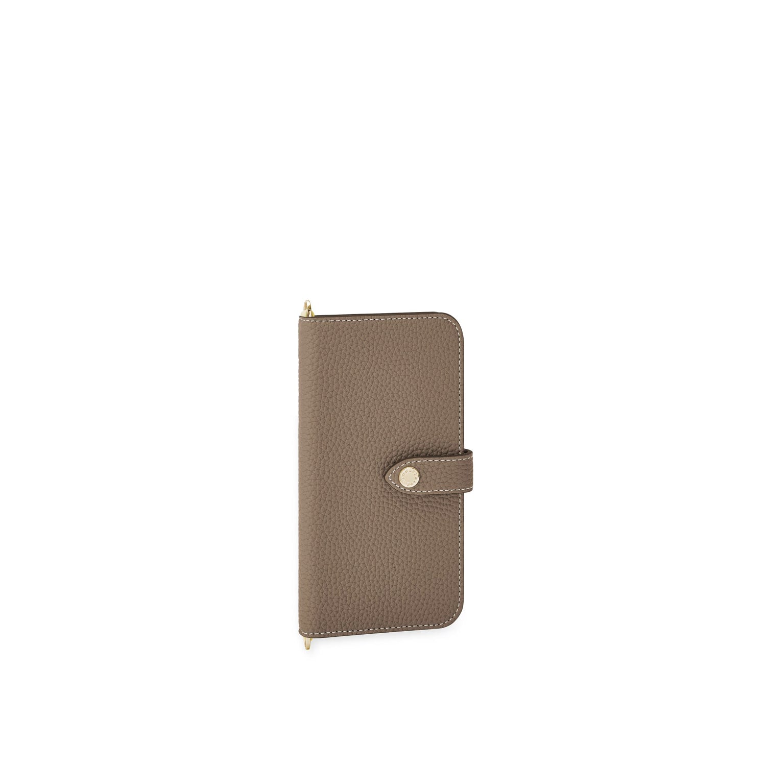 (iPhone 14 Pro Max) Belted Diary Case Shrink Leather