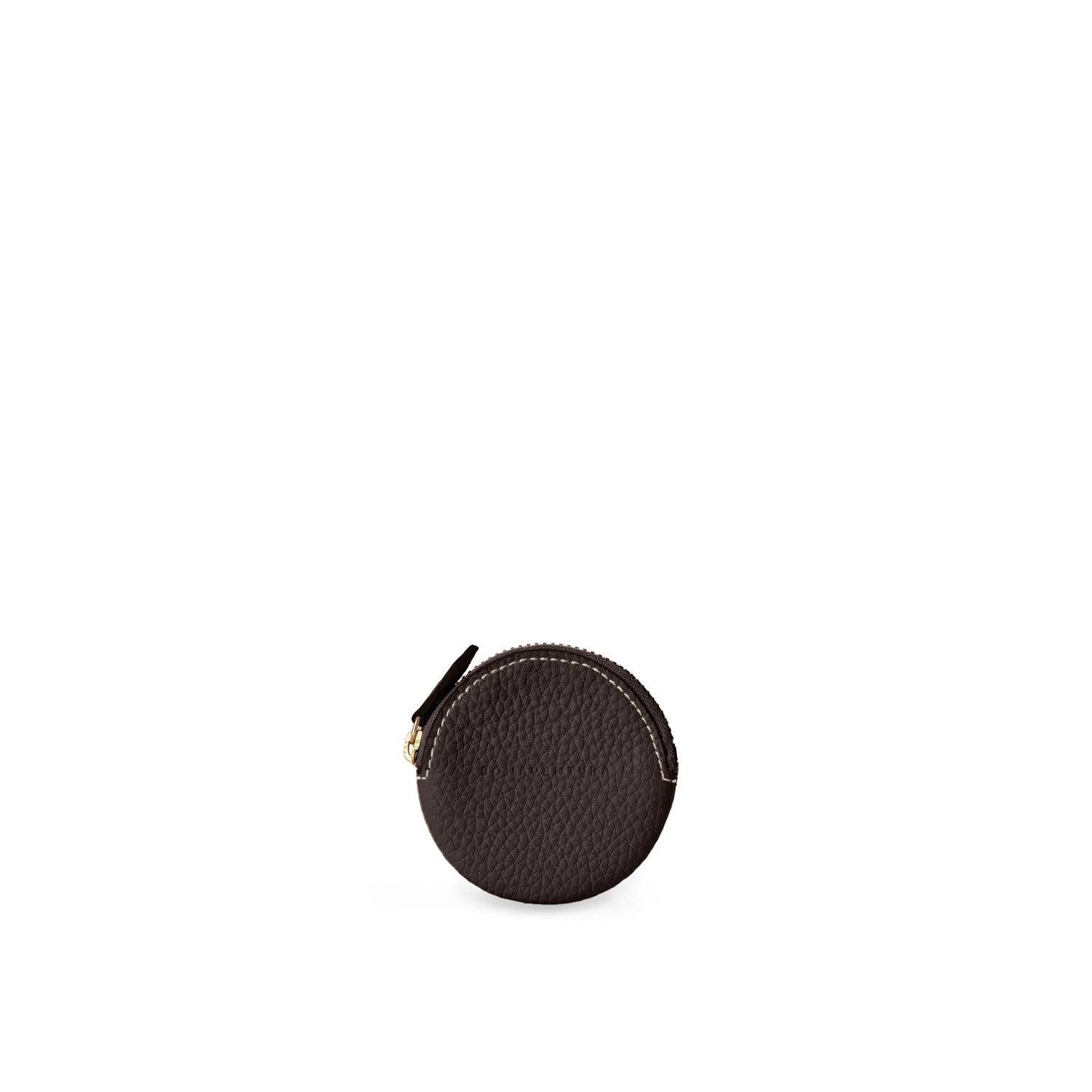 Round Coin Case Shrink Leather