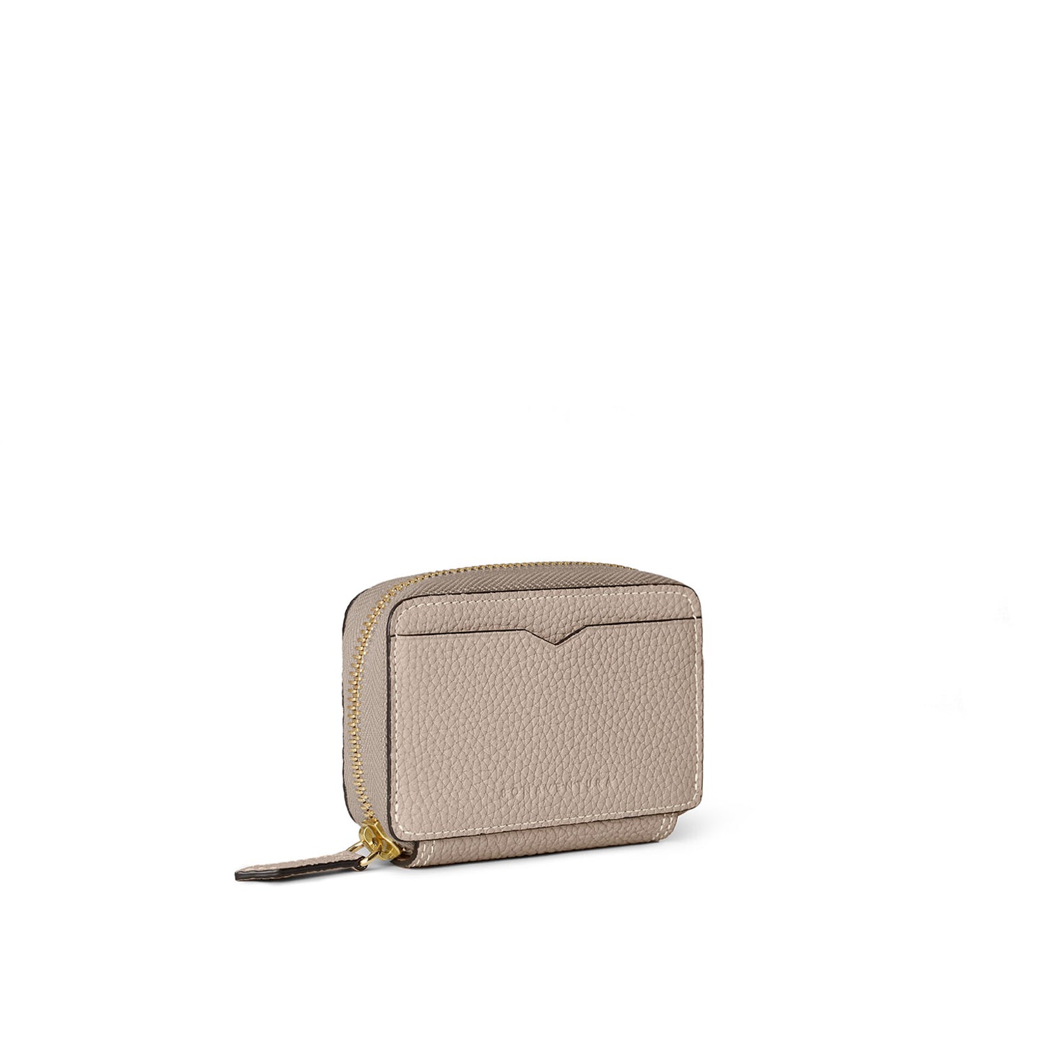 Round Zip Smart Key Case Shrink Leather