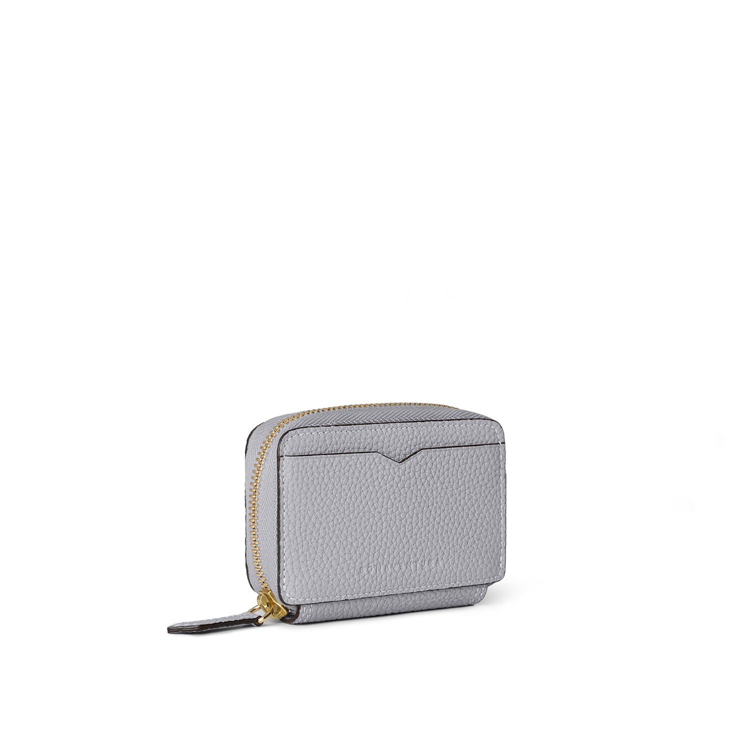 Round Zip Smart Key Case Shrink Leather