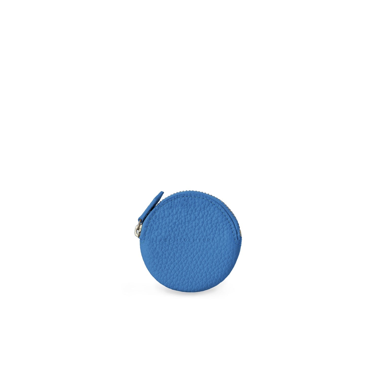 Round Coin Case In Shrink Leather