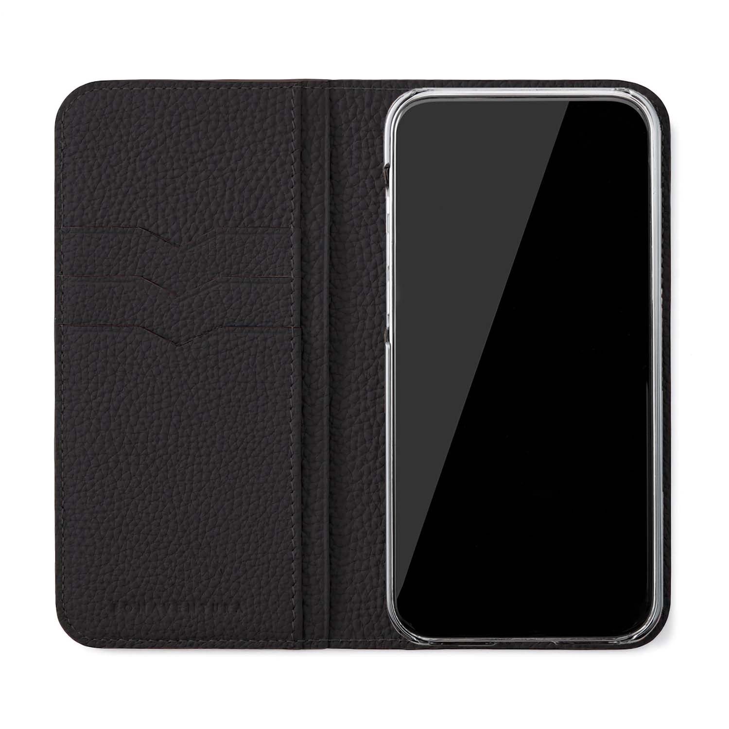 (iPhone 15 Pro) Diary Case Embossed Croco Leather