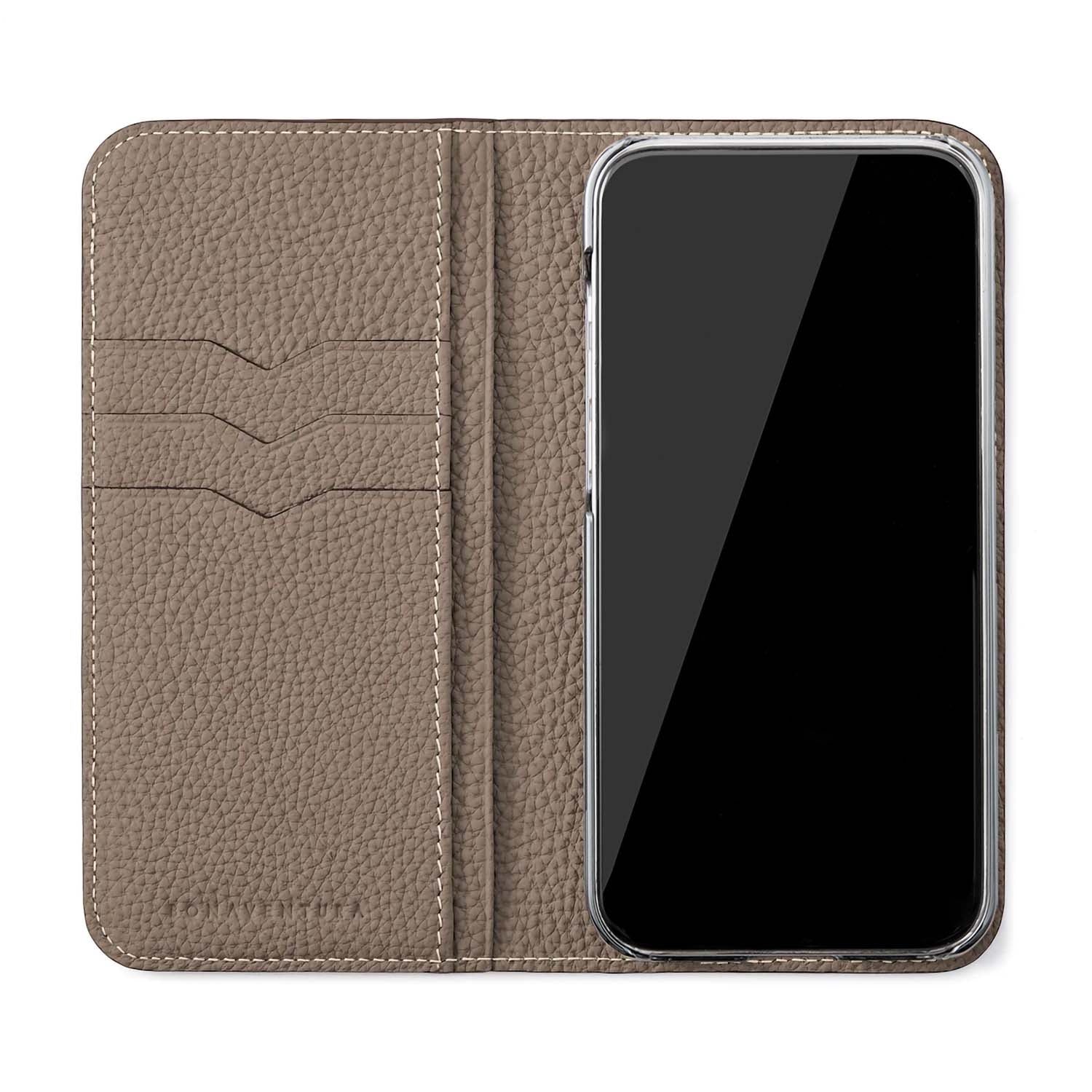 (iPhone 15 Pro) Diary Case Embossed Croco Leather