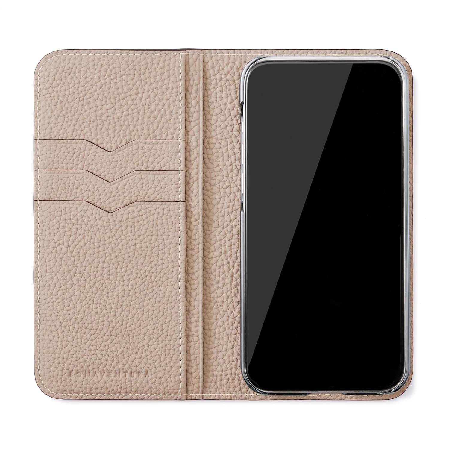 (iPhone 15 Pro) Diary Case Embossed Croco Leather