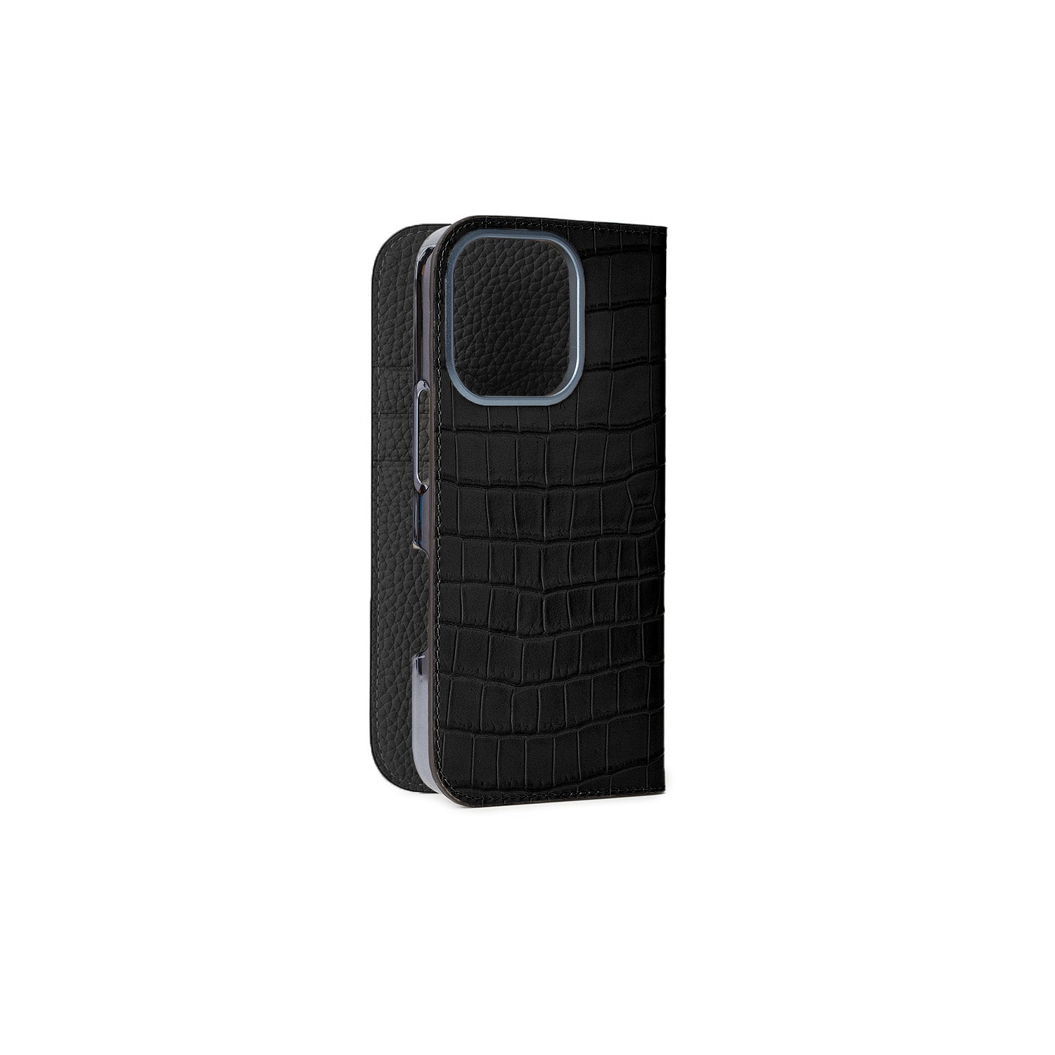 Diary Case Embossed Croco Leather (iPhone 16 Pro)
