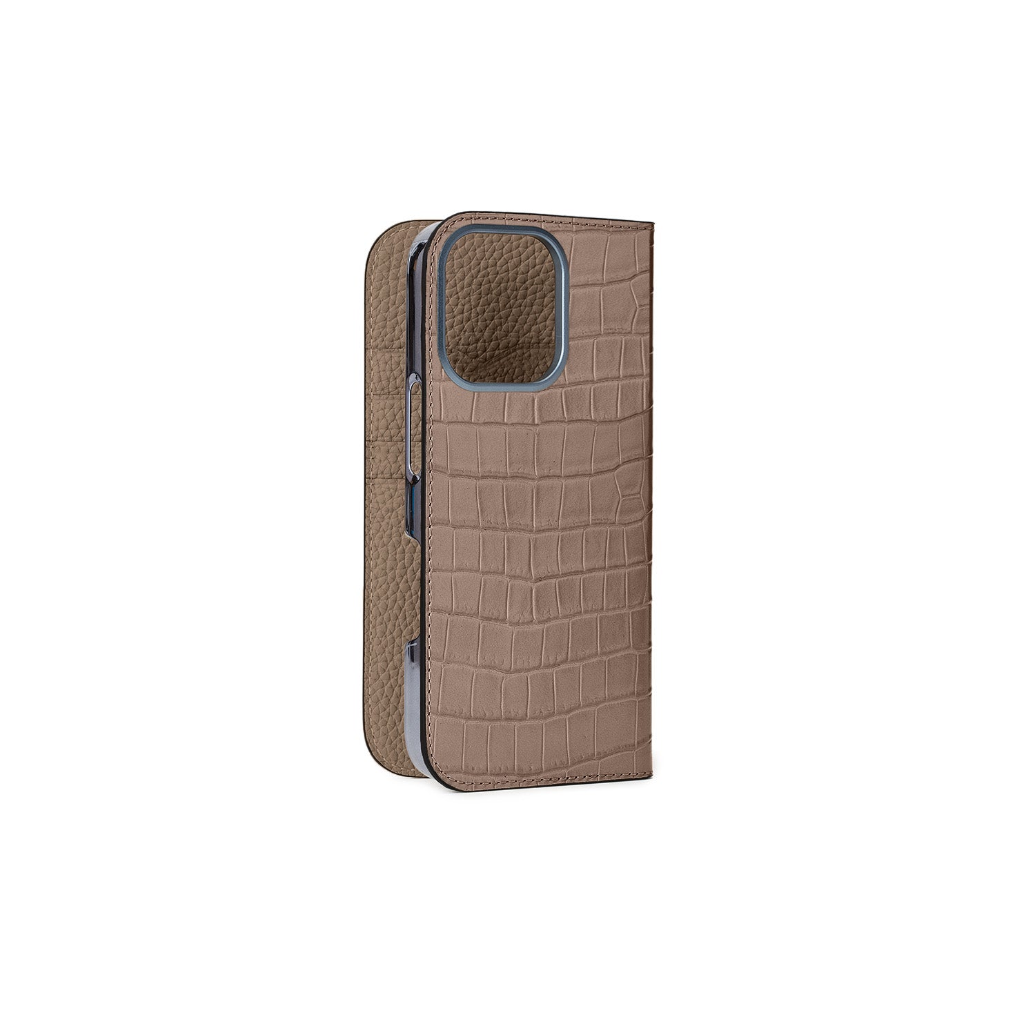 Diary Case Embossed Croco Leather (iPhone 16 Pro Max)