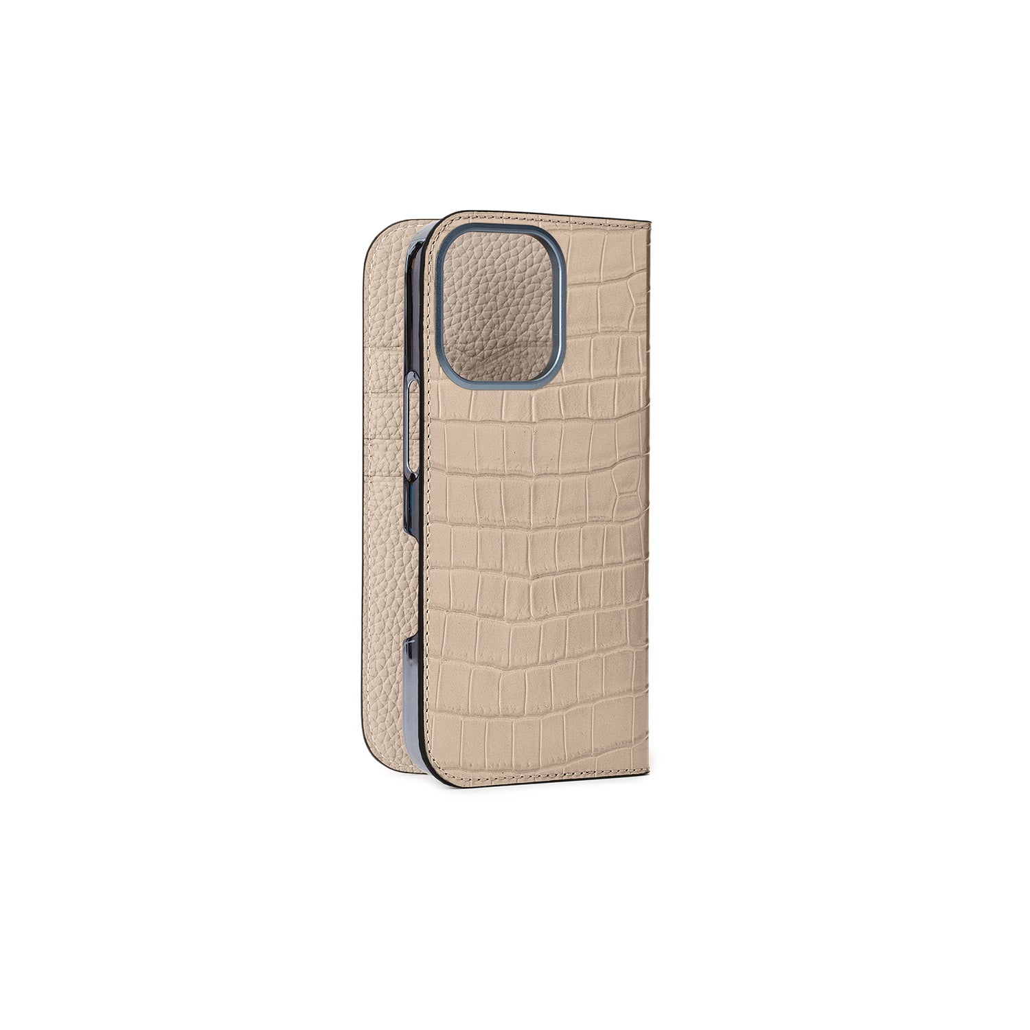 Diary Case Embossed Croco Leather (iPhone 16 Pro Max)