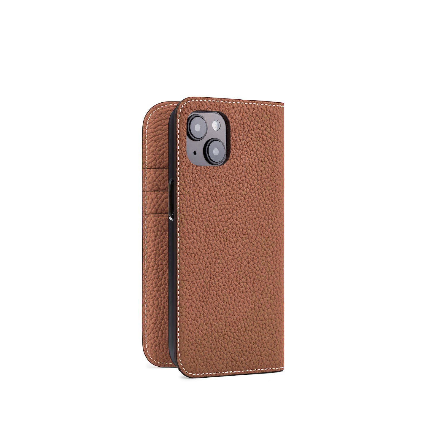 (iPhone 15) Diary Case Shrink Leather