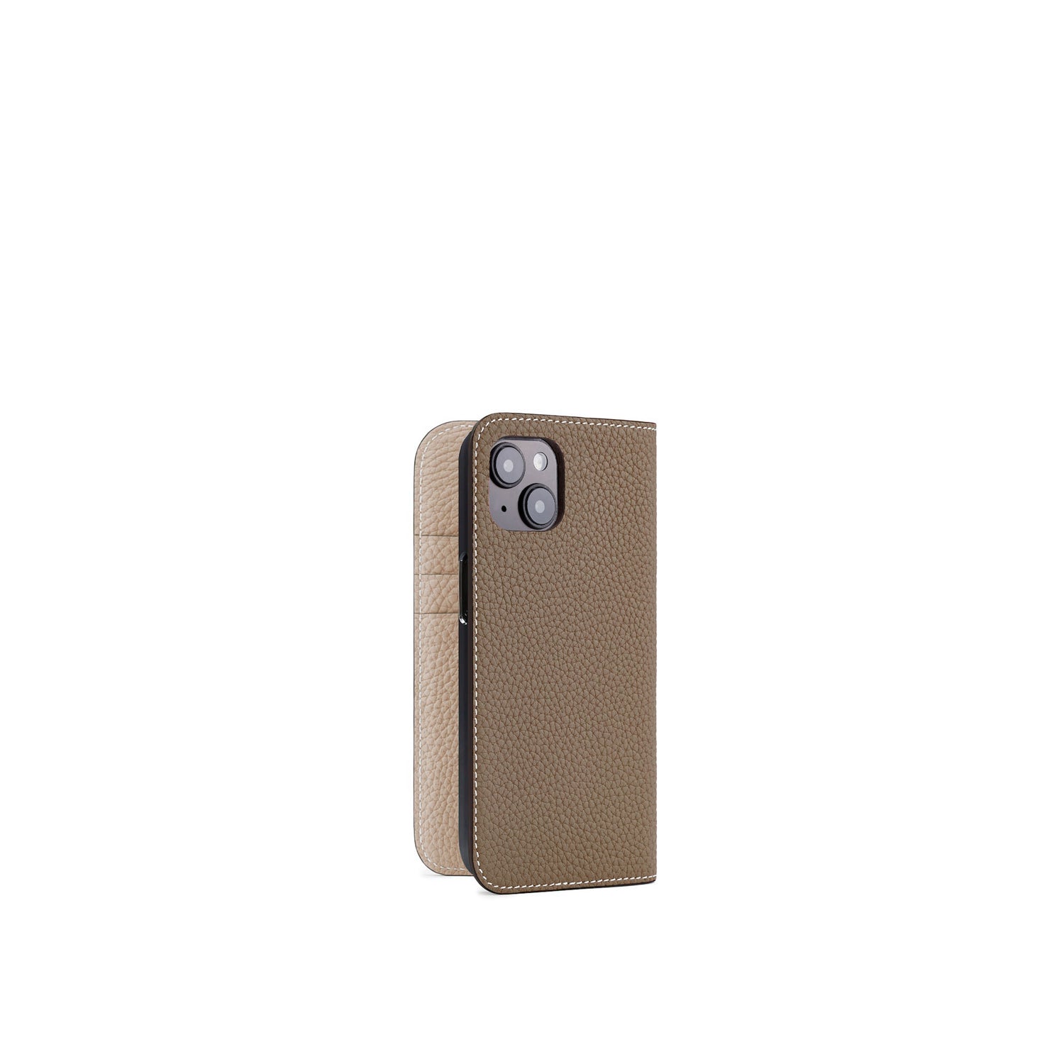 (iPhone 15) Diary Case Shrink Leather