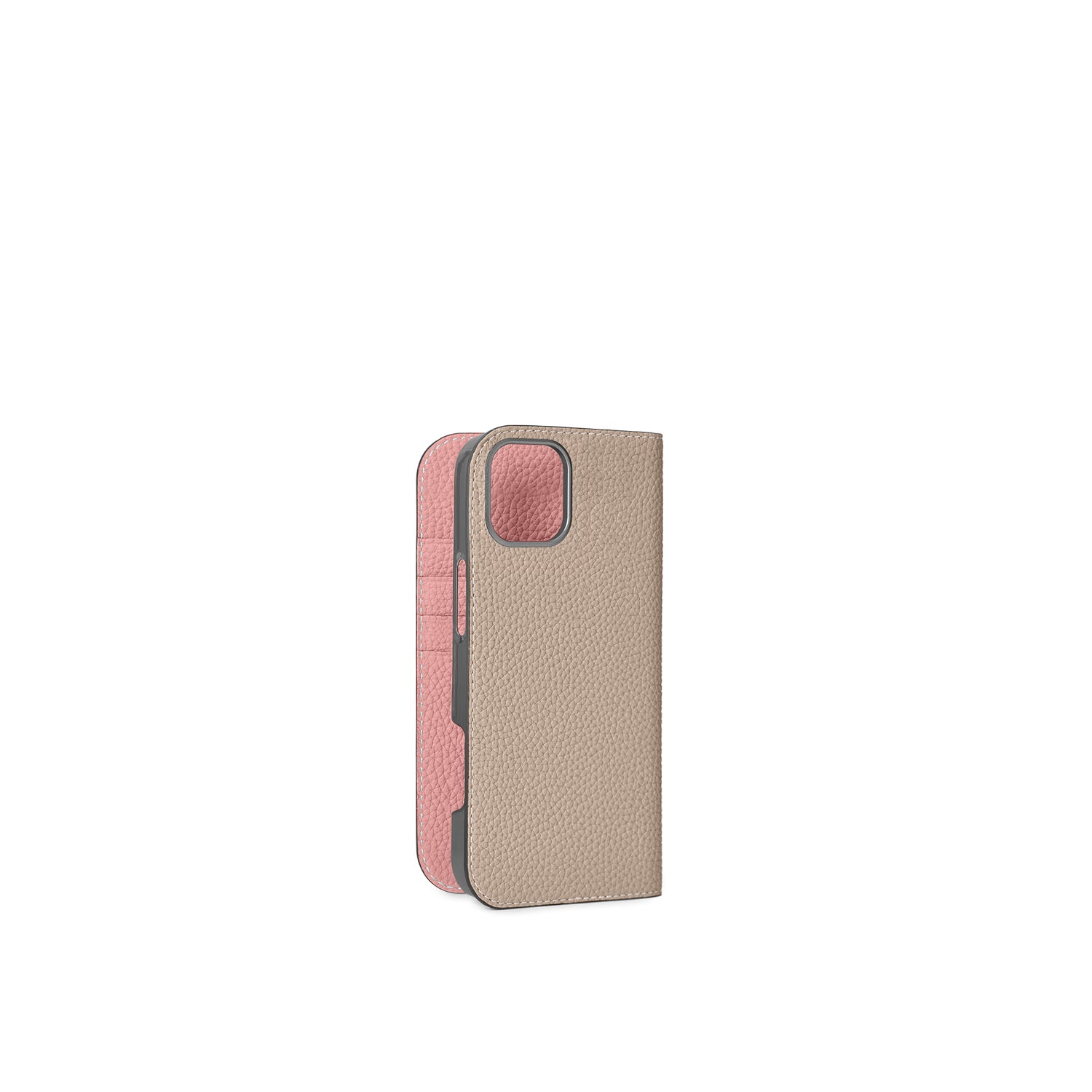 (iPhone 16 Plus) Diary Case Shrink Leather