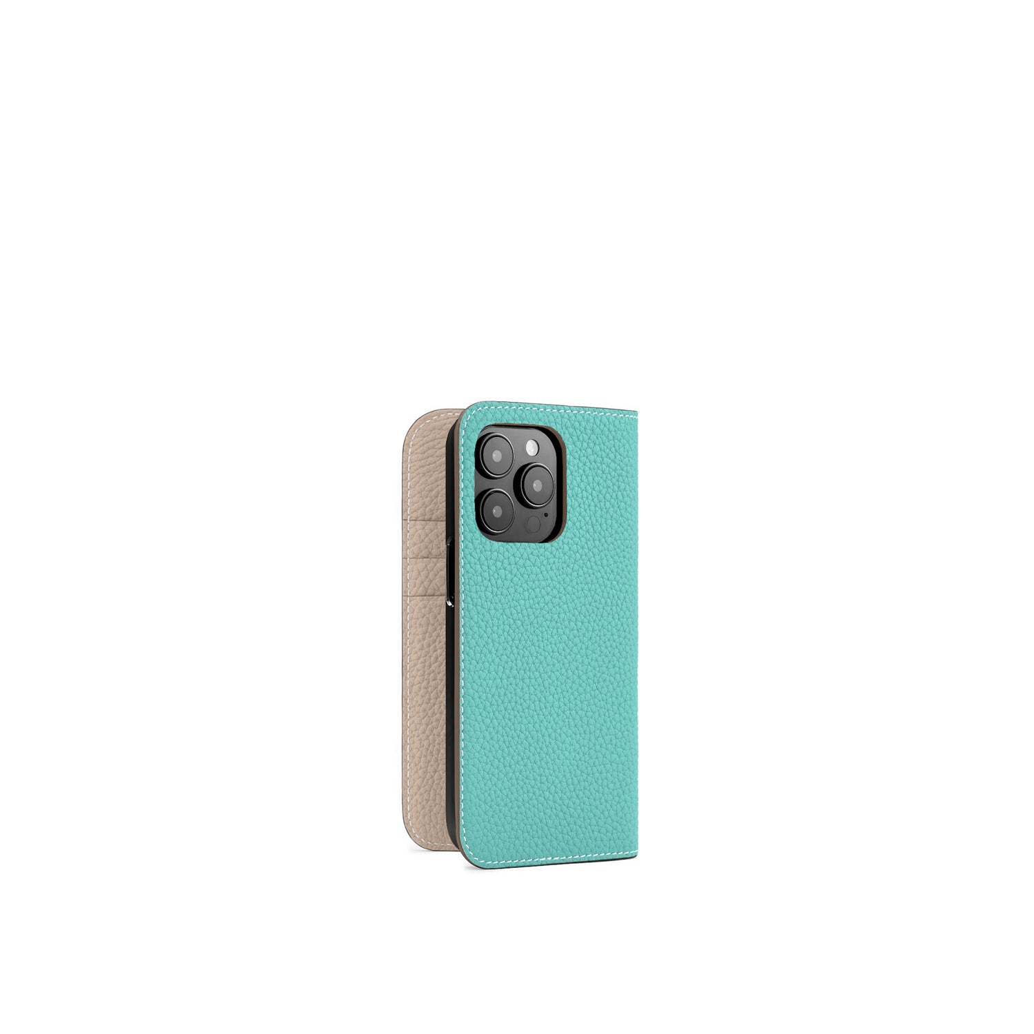 (iPhone 15 Pro) Diary Case Shrink Leather