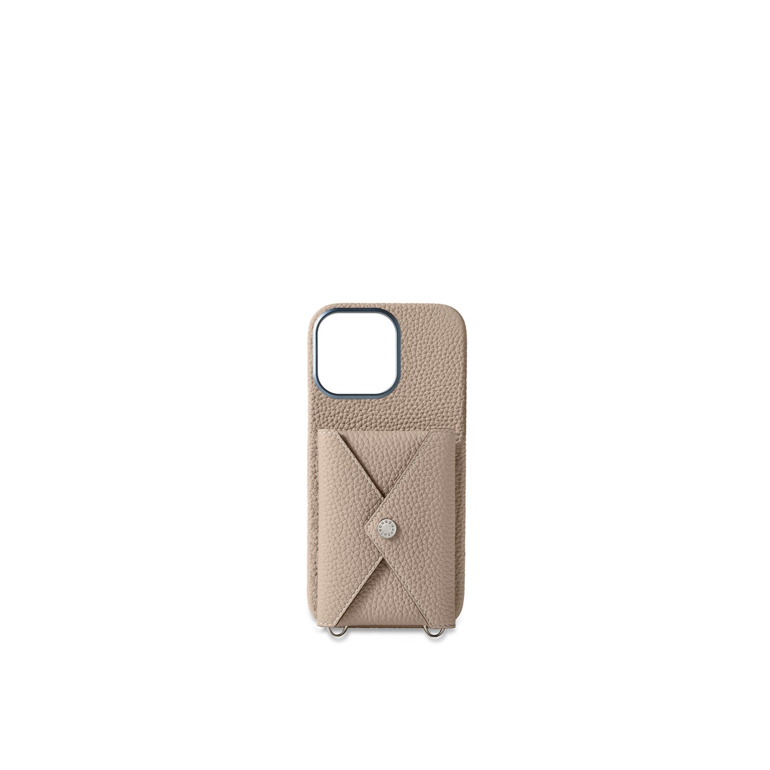 Back Cover with Snap Button Shrink Leather (iPhone 16 Pro Max)