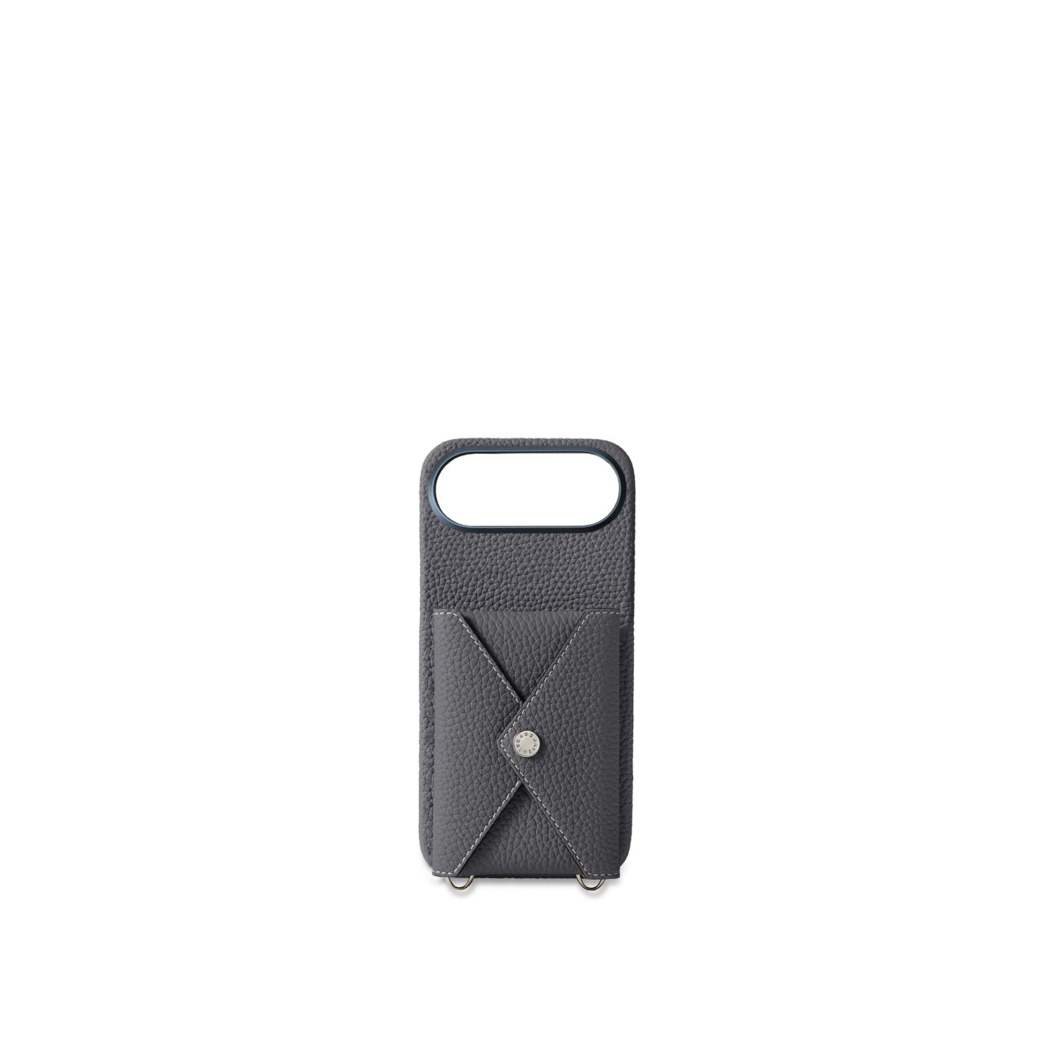 (iPhone Air) Snap Button Back Cover Case Shrink Leather