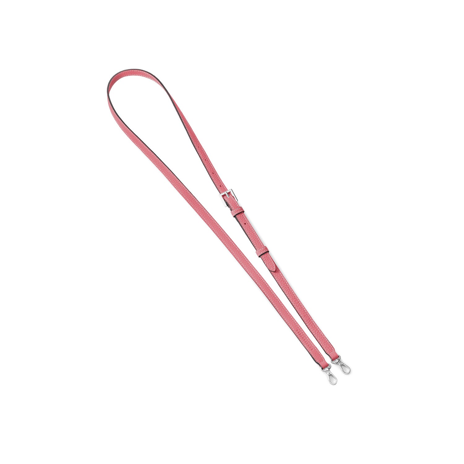 アジャスタブル ショルダー ストラップ シュリンクレザー シルバー