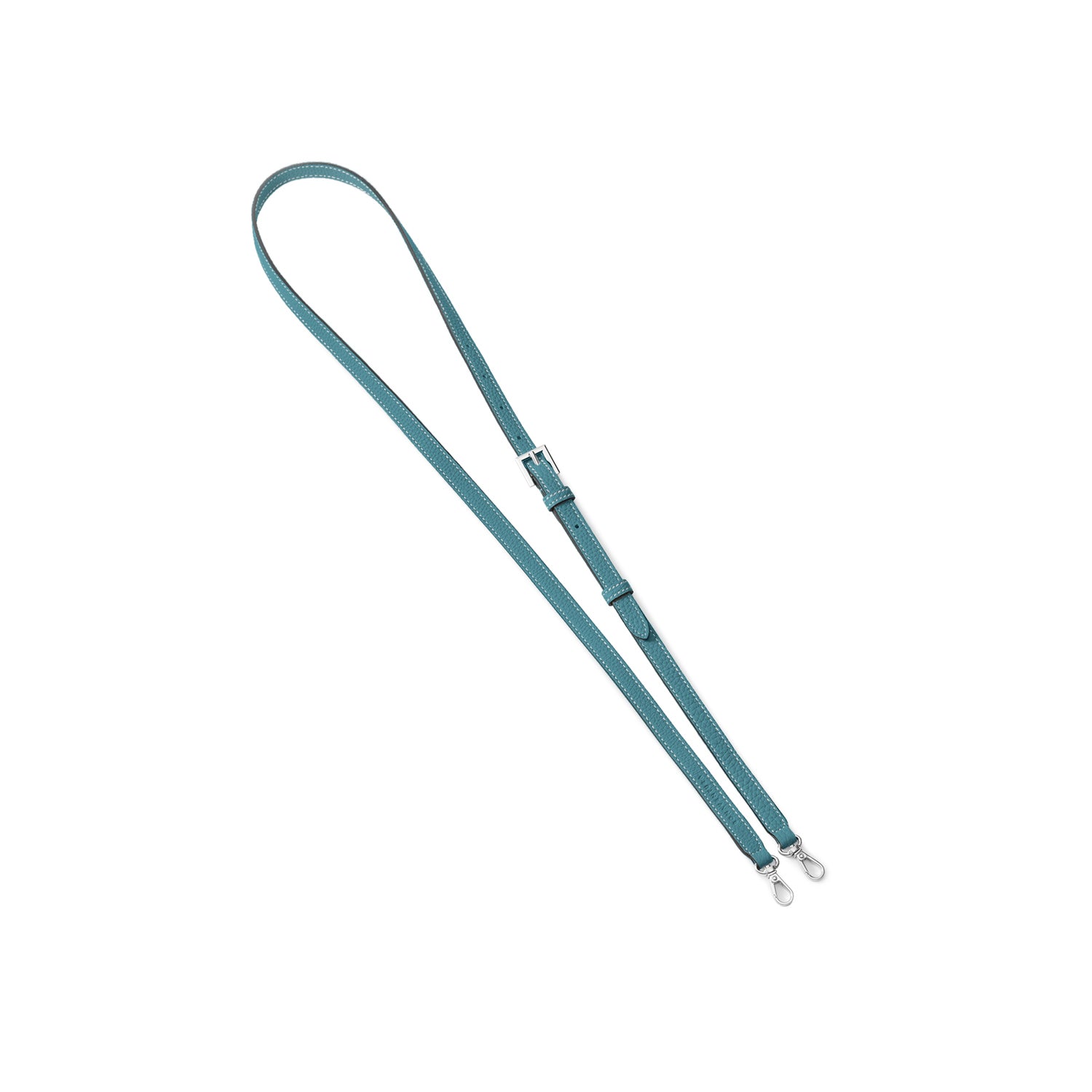 アジャスタブル ショルダー ストラップ シュリンクレザー シルバー