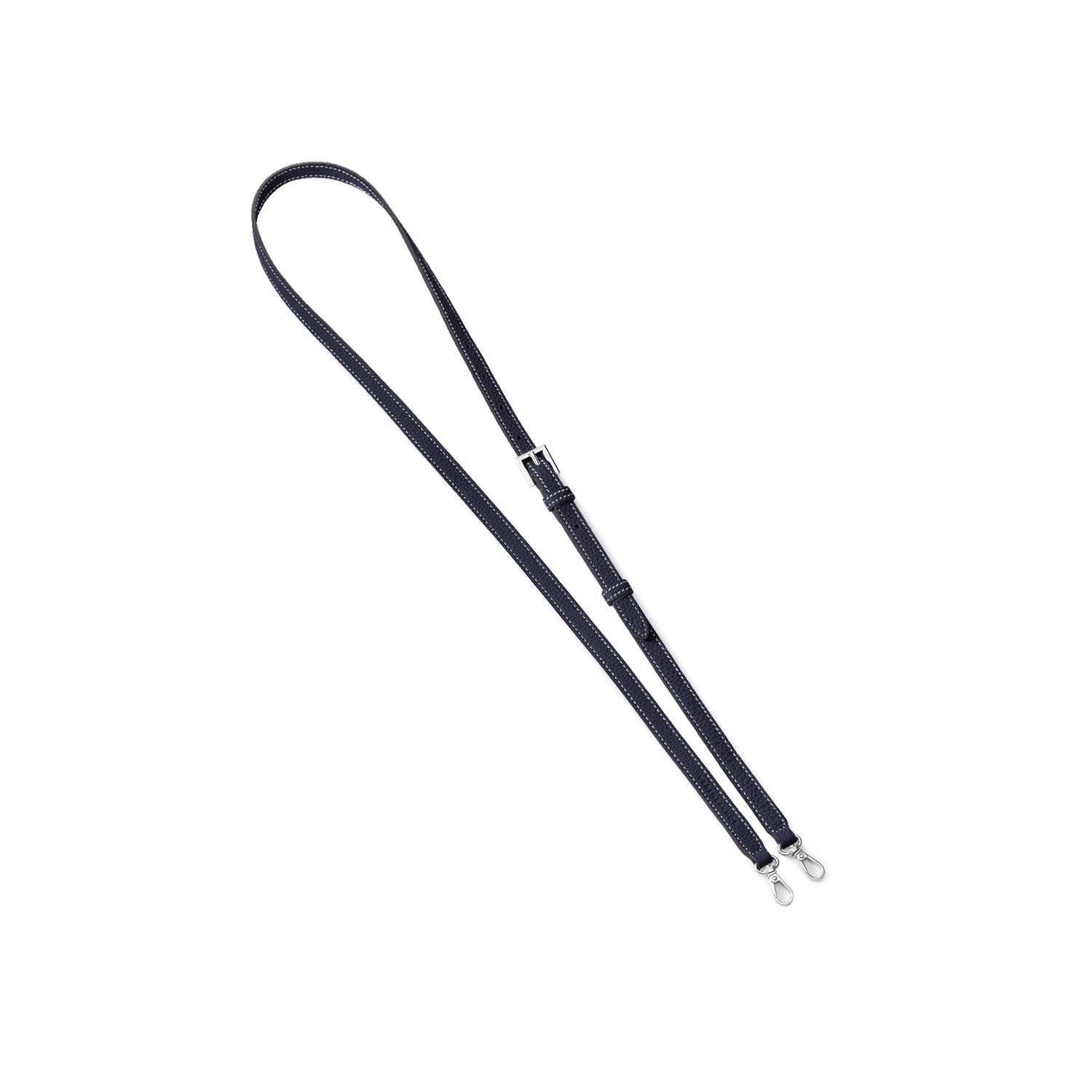 アジャスタブル ショルダー ストラップ シュリンクレザー シルバー