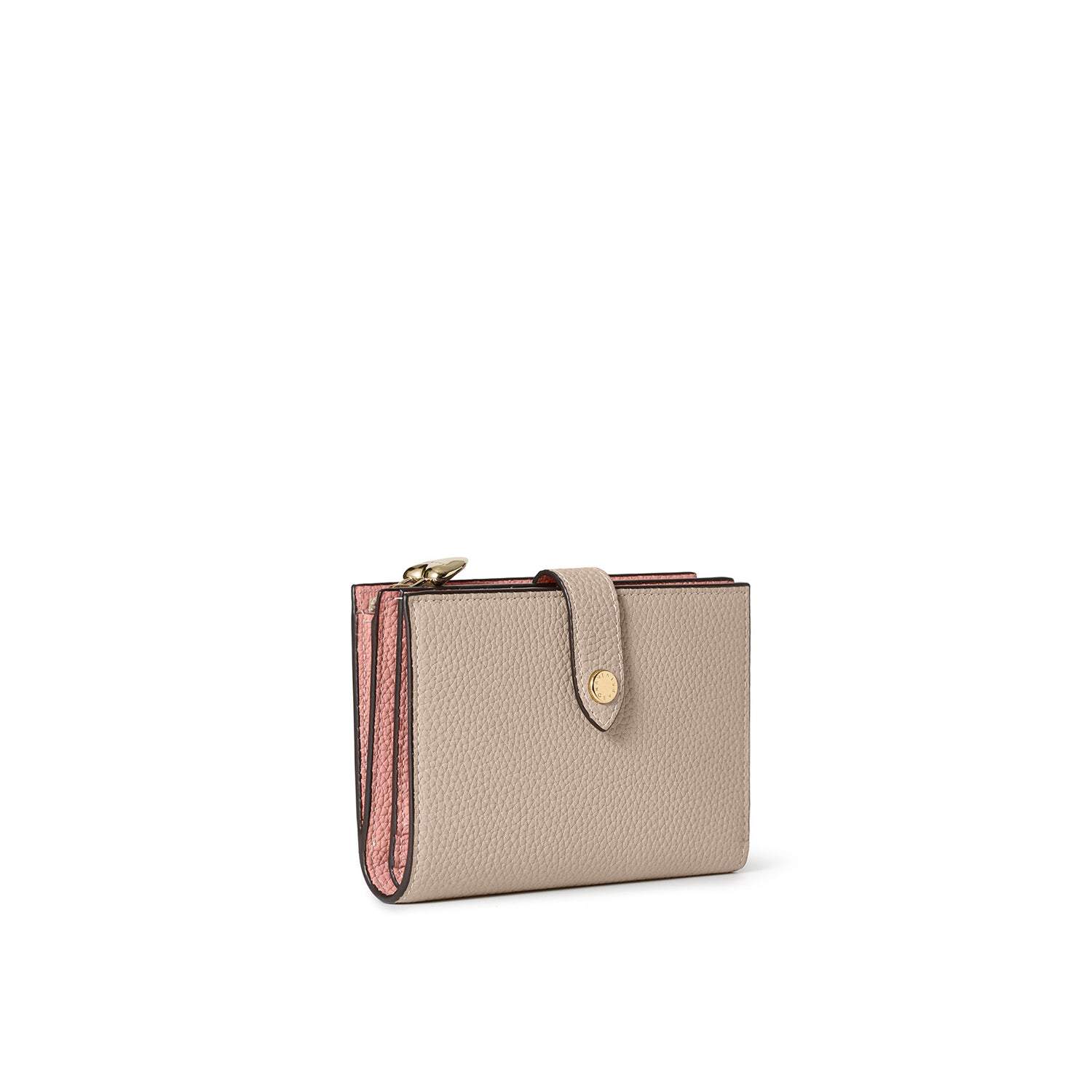 ハートジップチャーム付き ベルテッド マルチ ミディアムウォレット シュリンクレザー