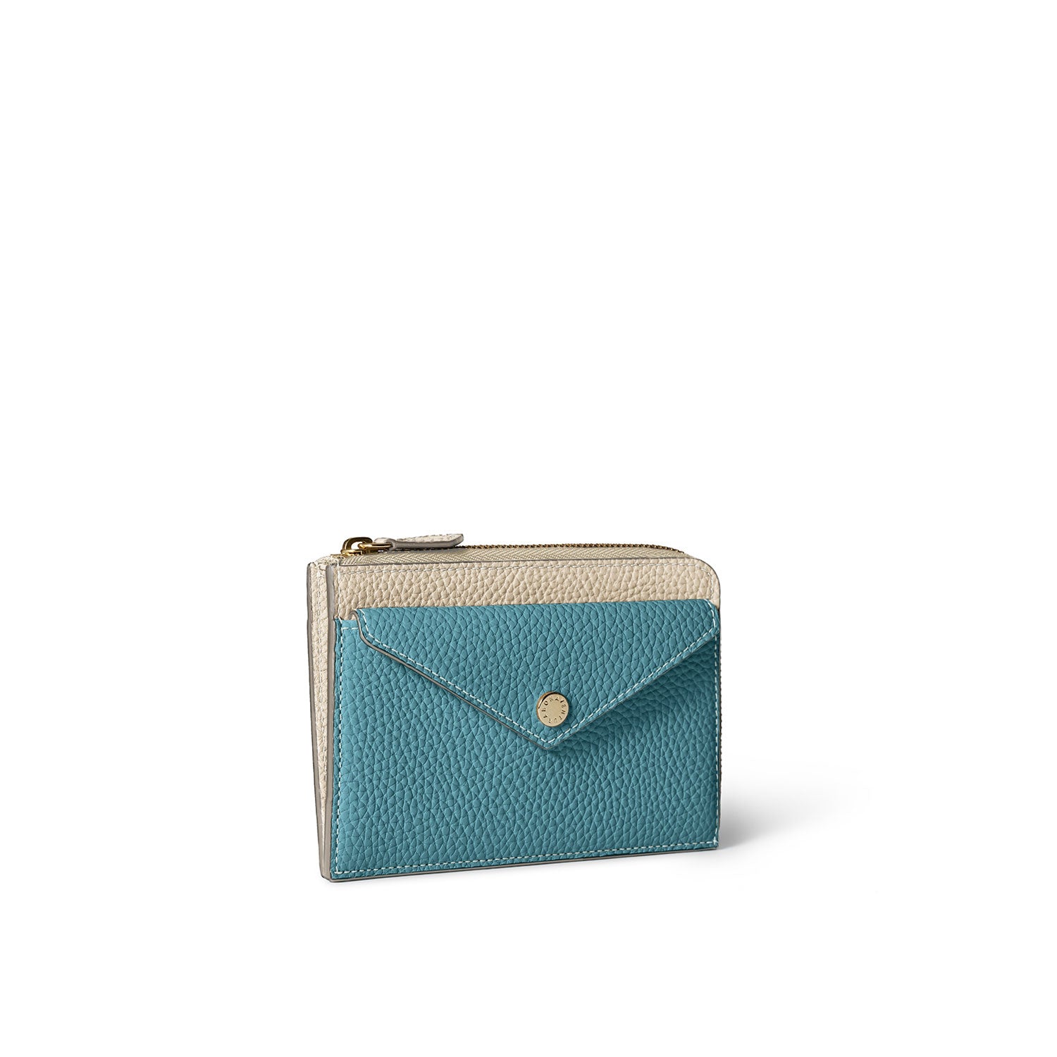 【Supervised by Ryuji Kagami | BONAVENTURA × 25ans】Envelope Mini Zip Wallet Shrunk Leather