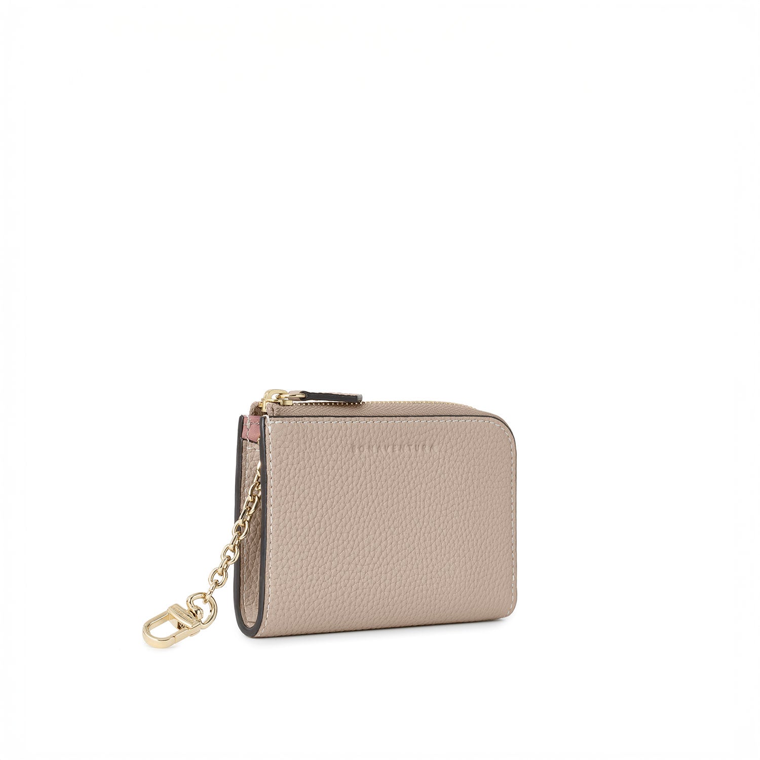 L-Shaped Zip Card Case with Chain