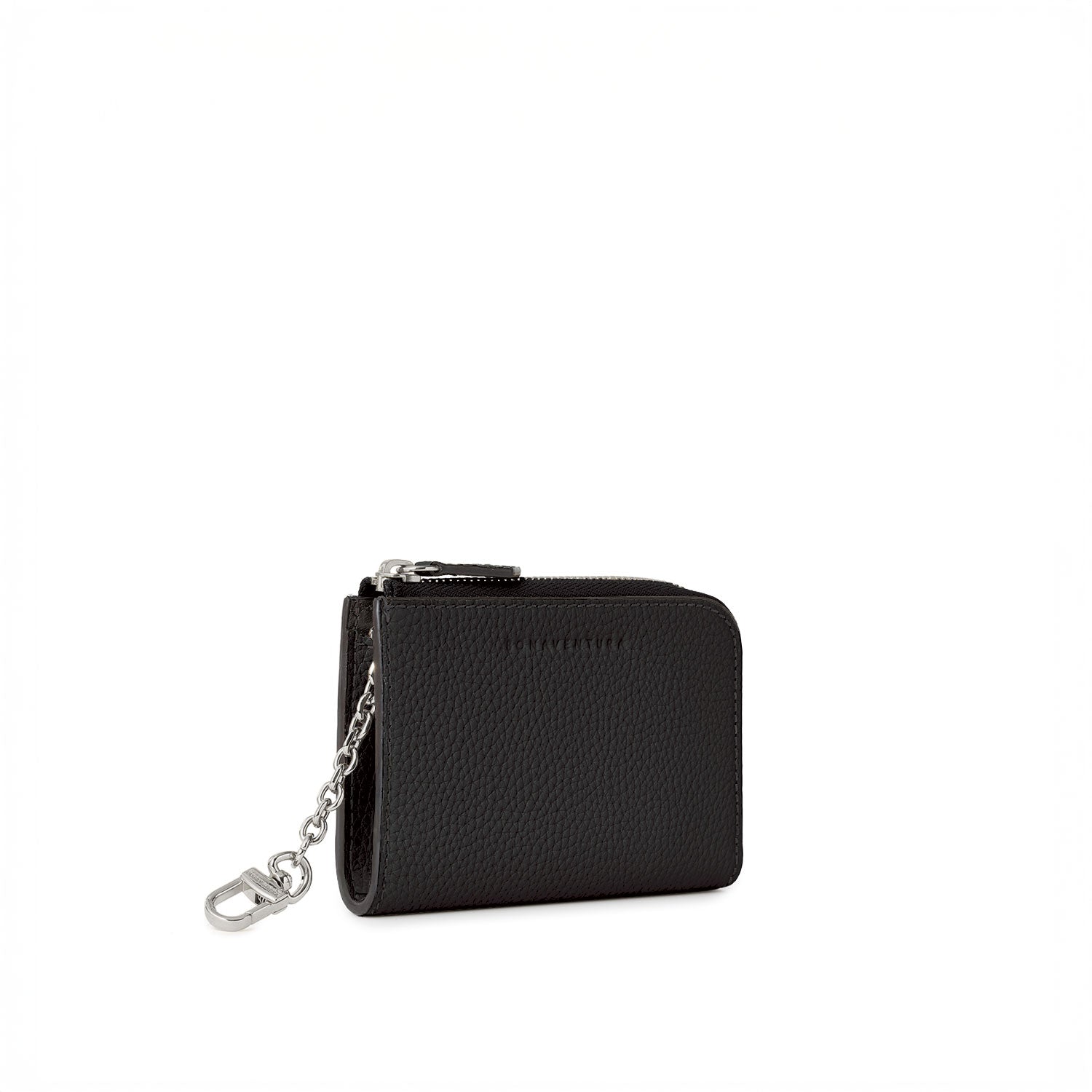 L-Shaped Zip Card Case with Chain