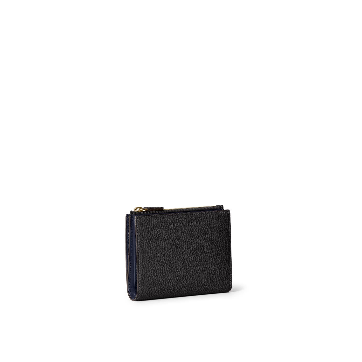Compact Bifold Wallet with Zipper