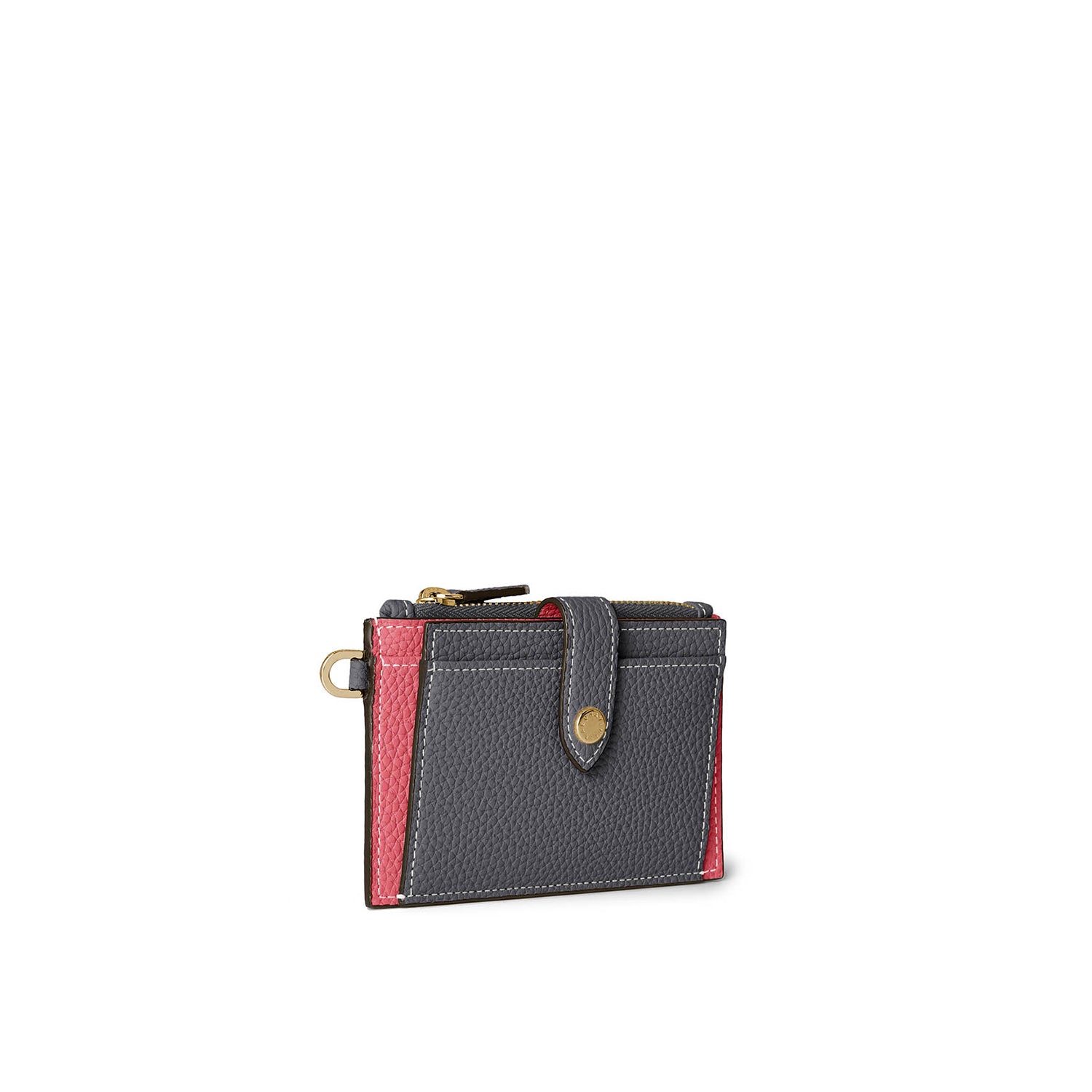 ベルテッド フラップ付きカードケース シュリンクレザー