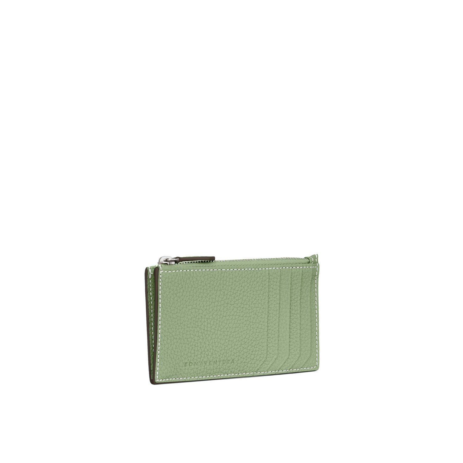 Mini Zip Wallet In Shrink Leather