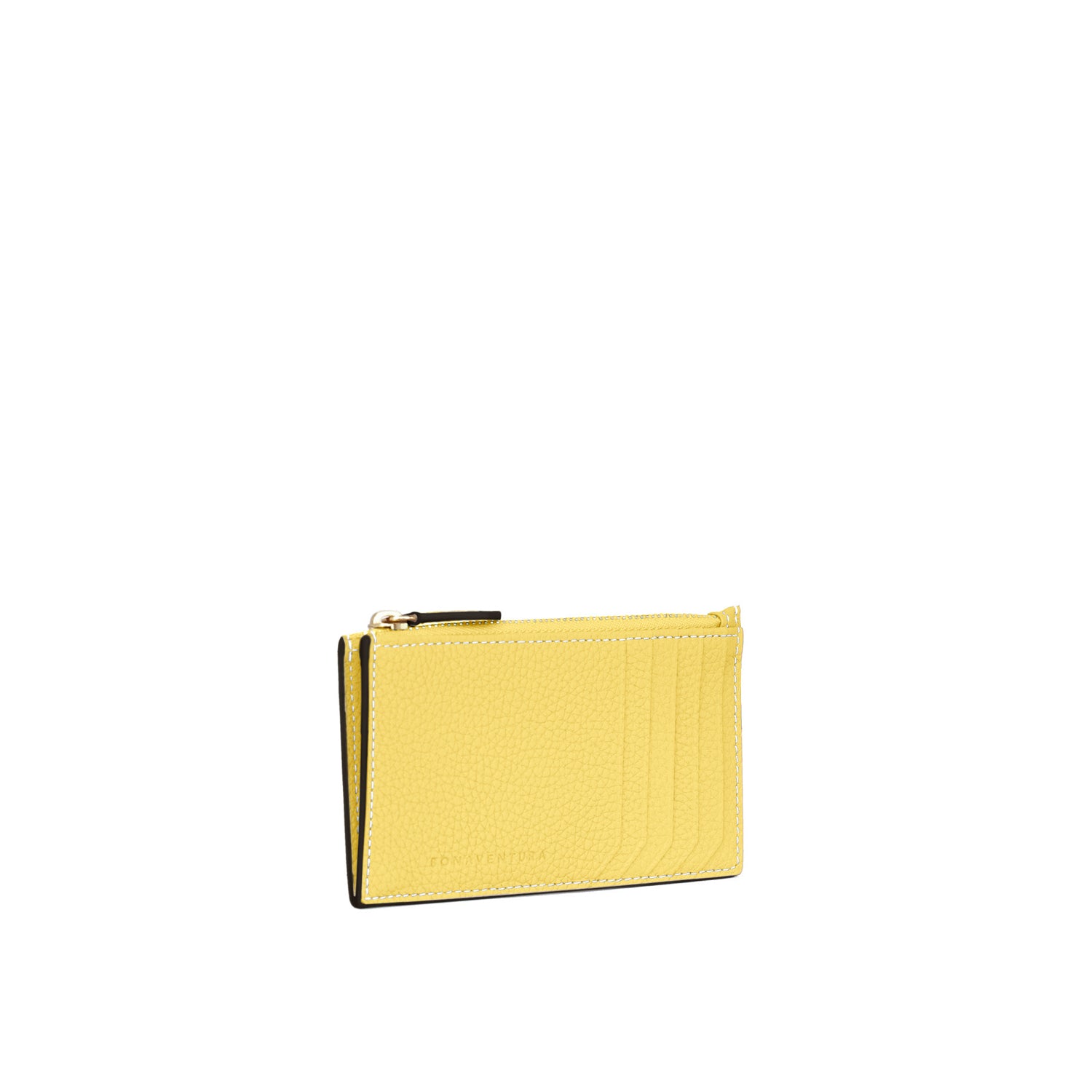 Mini Zip Wallet In Shrink Leather