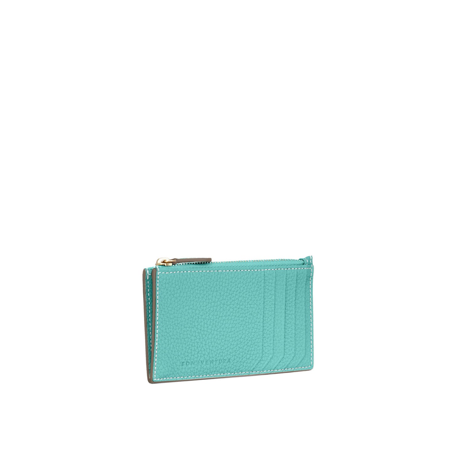 Mini Zip Wallet In Shrink Leather