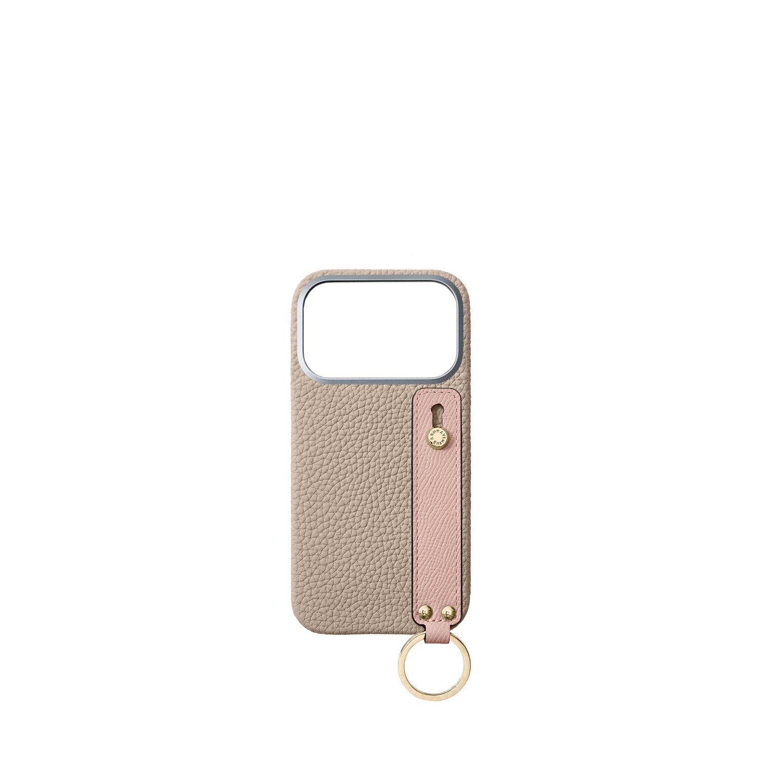 (iPhone 17 Pro) Handle Back Cover Case Shrink Leather (Gold)