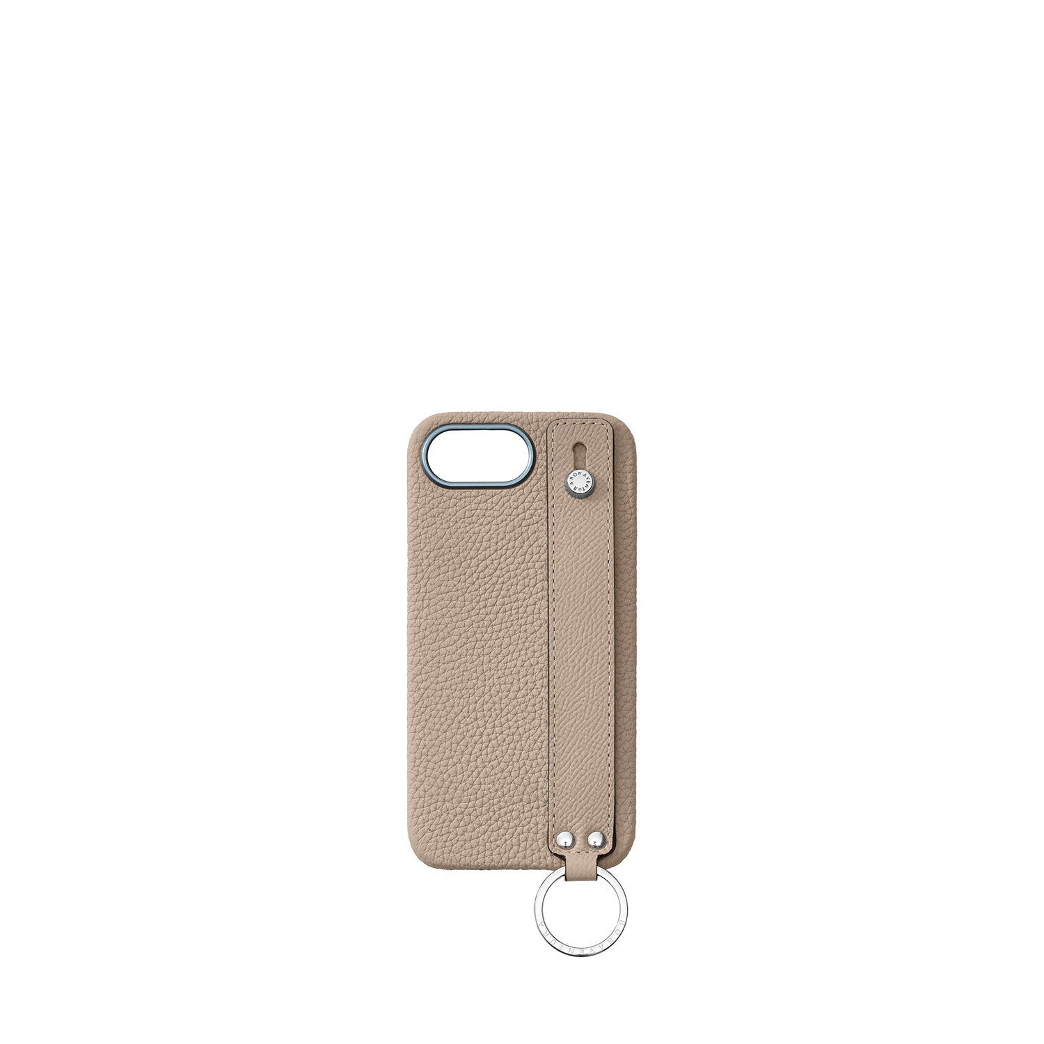 (iPhone 16e) Back Cover Case With Handle Shrink Leather