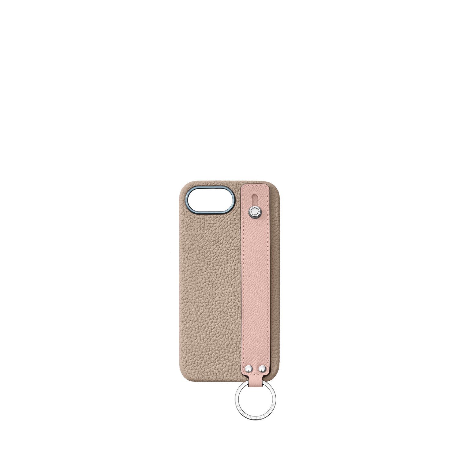 (iPhone 16e) Back Cover Case With Handle Shrink Leather