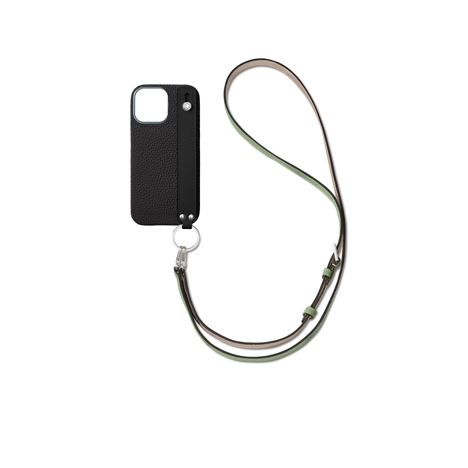 Back Cover With Handle Shoulder Strap SEt Bottalato Leather (iPhone 15 Pro Max)