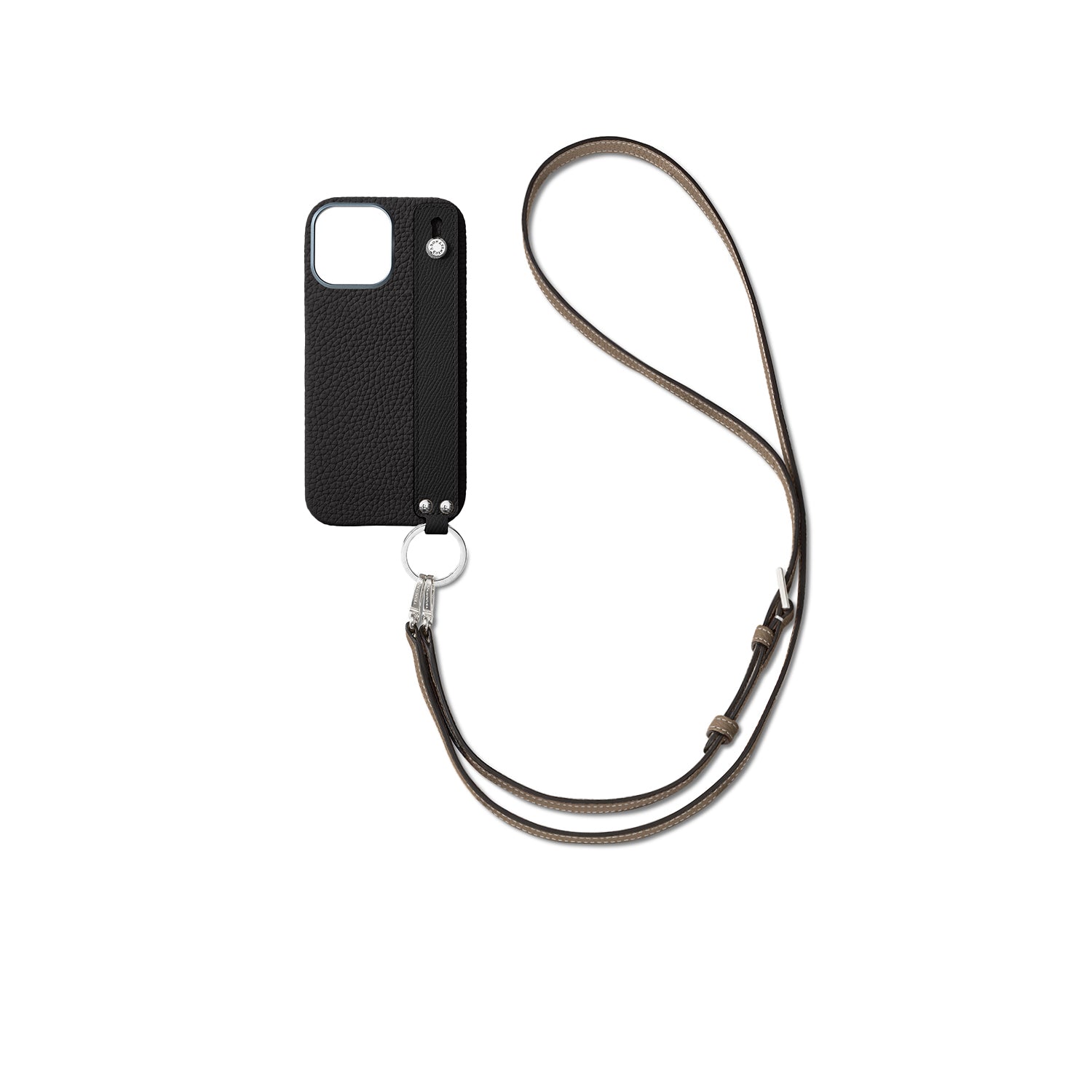 Back Cover With Handle Shoulder Strap SEt Bottalato Leather (iPhone 15 Pro Max)