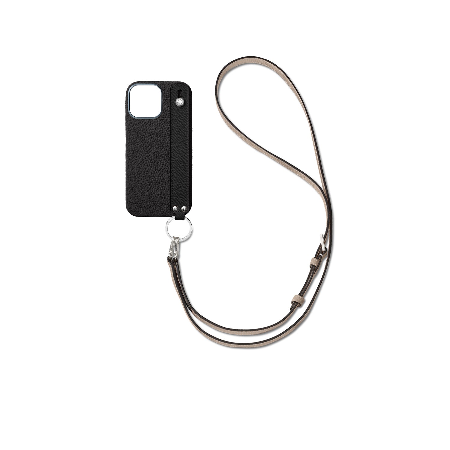 Back Cover With Handle Shoulder Strap SEt Bottalato Leather (iPhone 15 Pro Max)